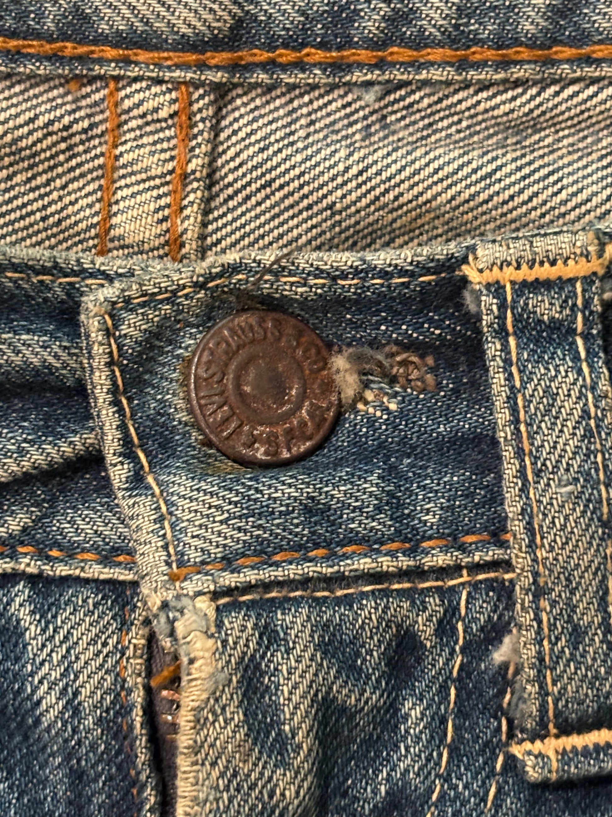 60s Vintage Levis Selvedge Jean Shorts 30"