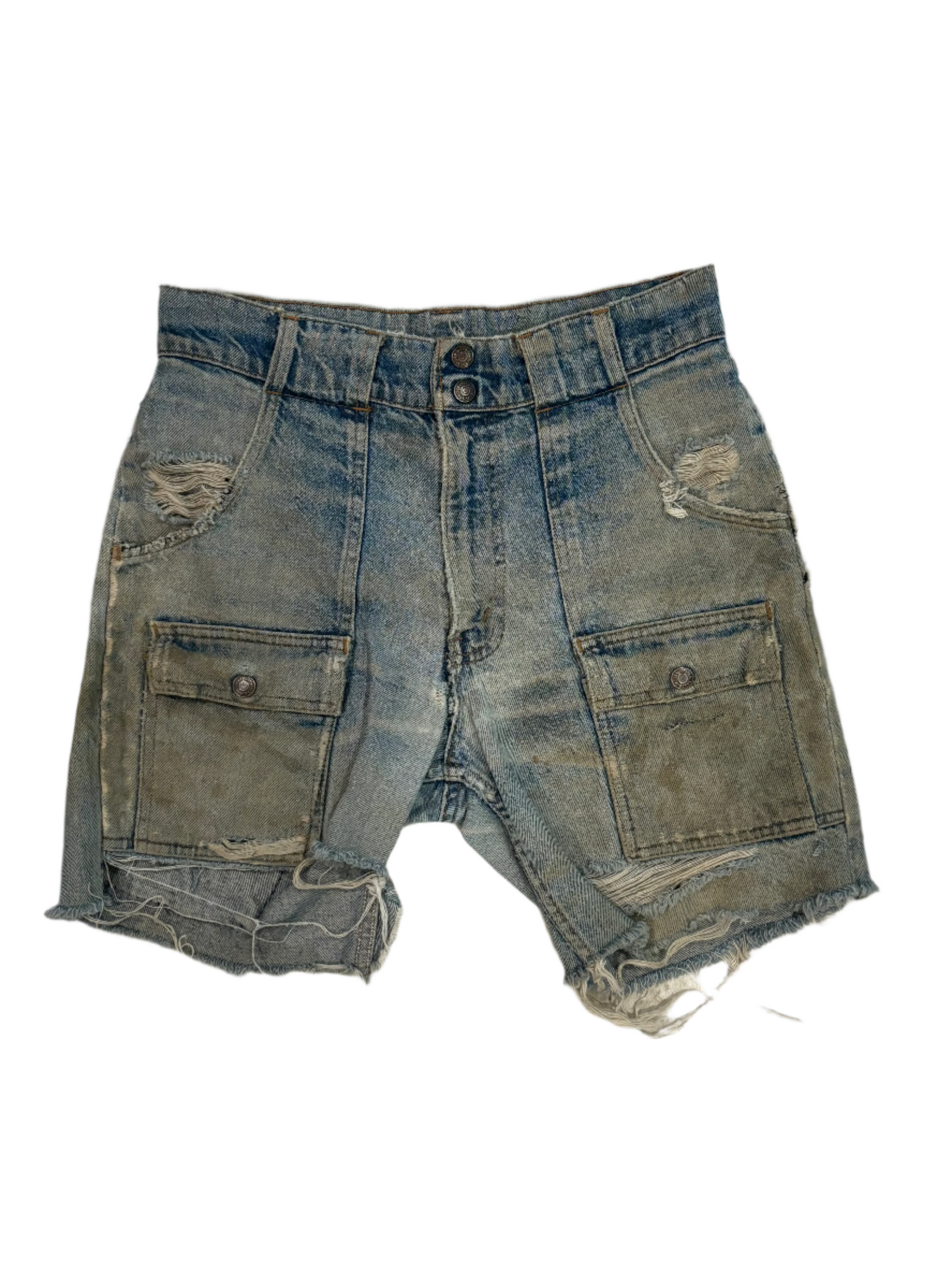 70s Vintage Levis Cut Off Utility Shorts 30"