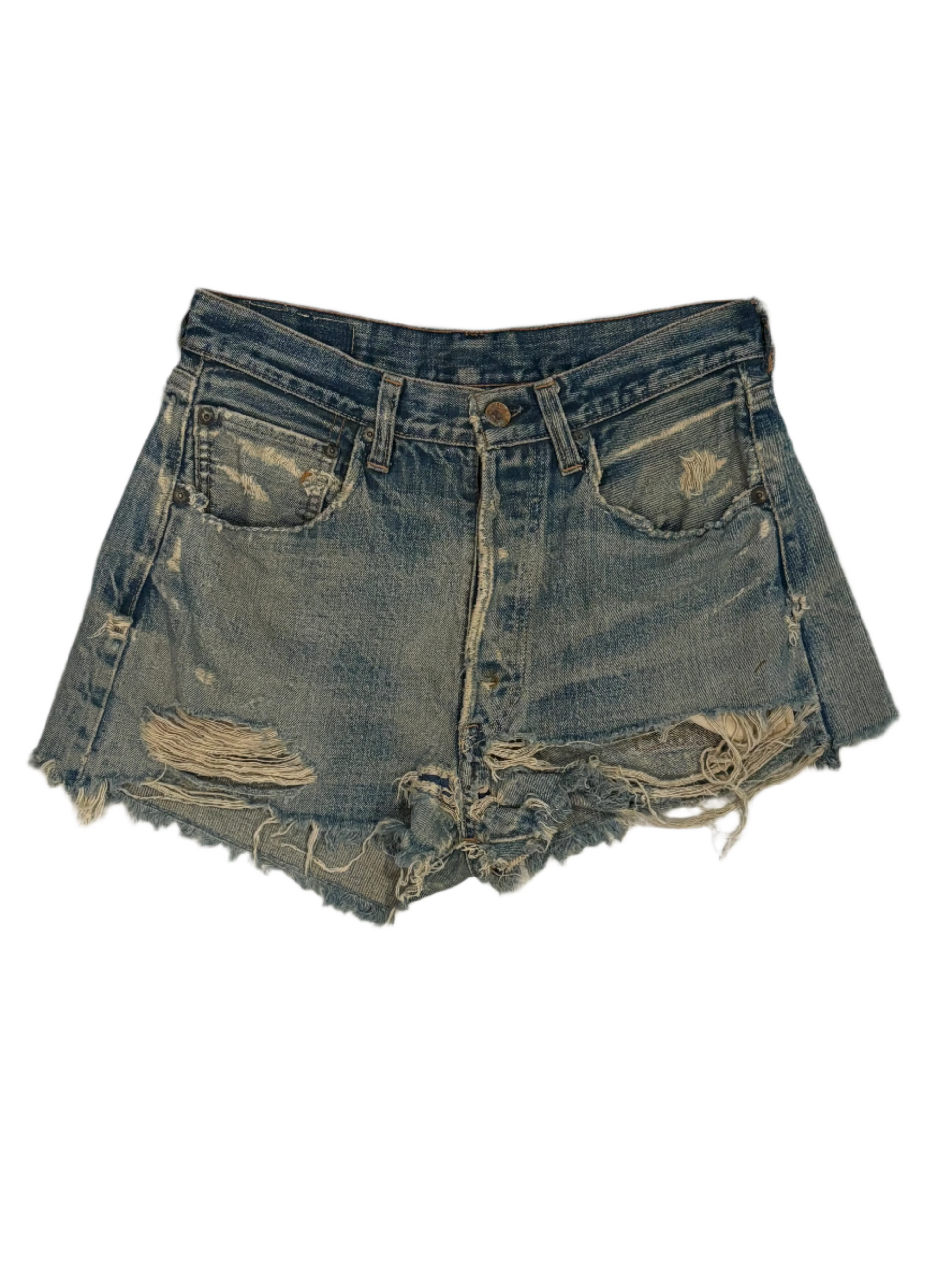 60s Vintage Levis Big E Selvedge Cut Off Shorts 28"
