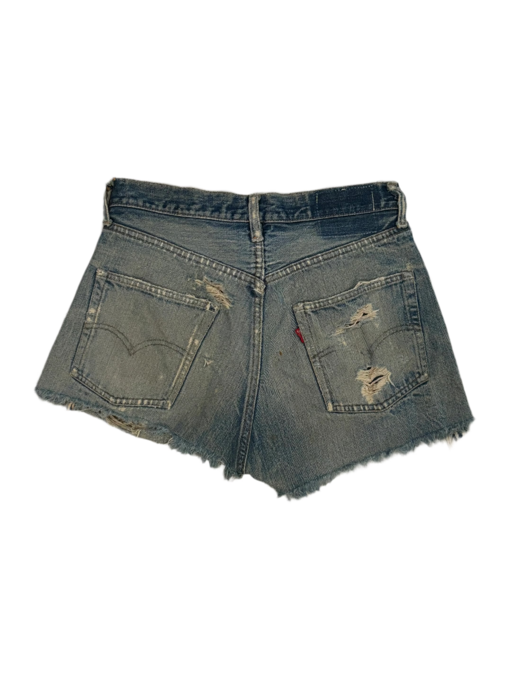 60s Vintage Levis Big E Selvedge Cut Off Shorts 28"