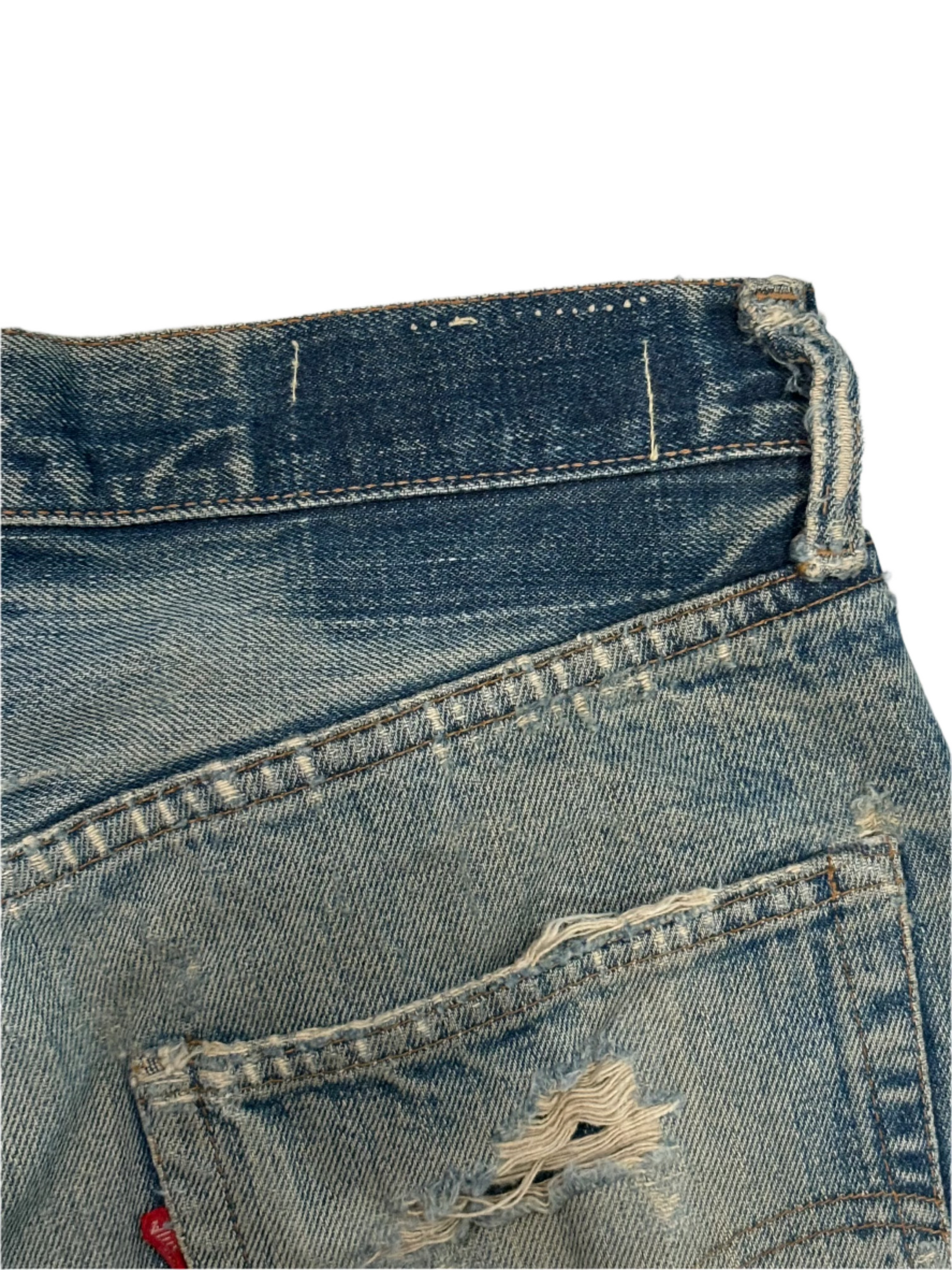 60s Vintage Levis Big E Selvedge Cut Off Shorts 28"