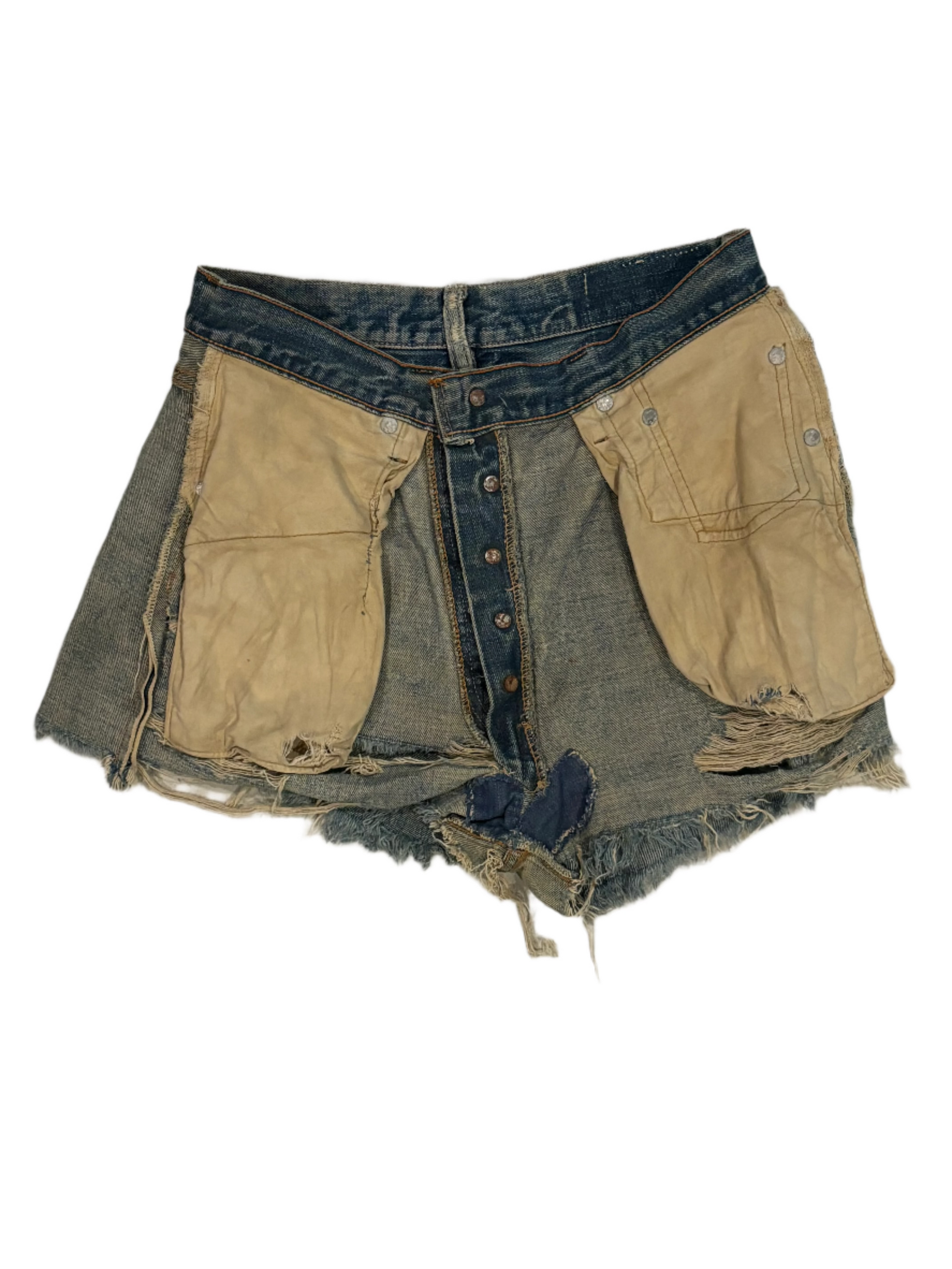 60s Vintage Levis Big E Selvedge Cut Off Shorts 28"
