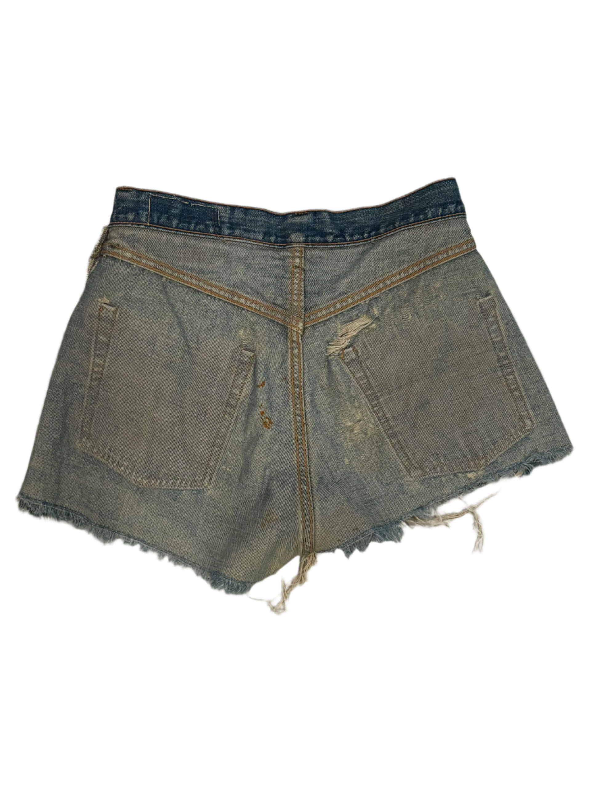 60s Vintage Levis Big E Selvedge Cut Off Shorts 28"
