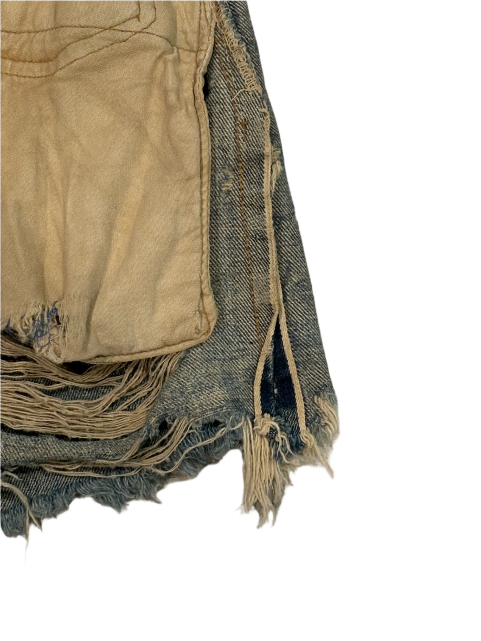 60s Vintage Levis Big E Selvedge Cut Off Shorts 28"