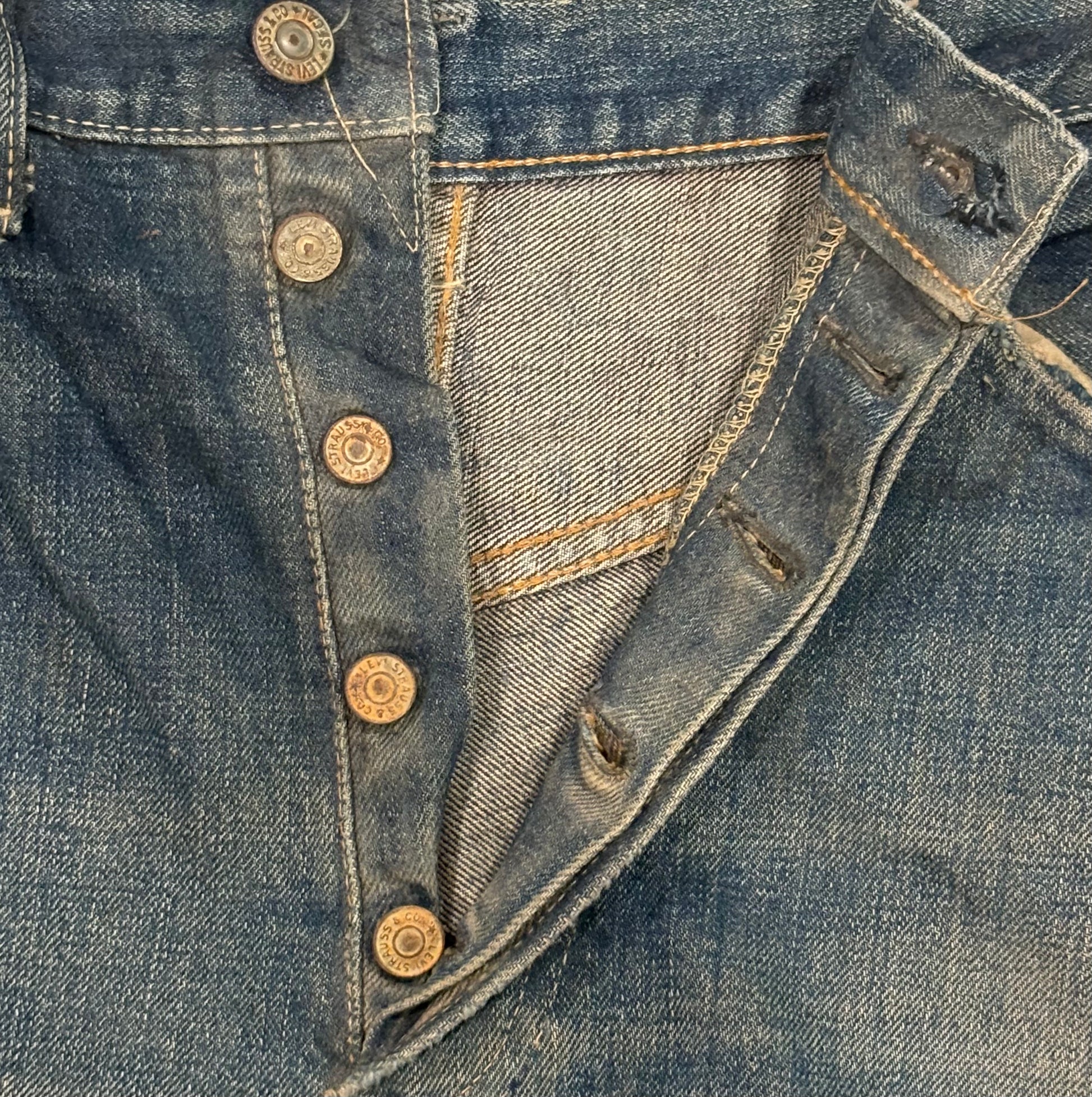 60s Vintage Levis 501 Selvedge Jean Shorts 32"