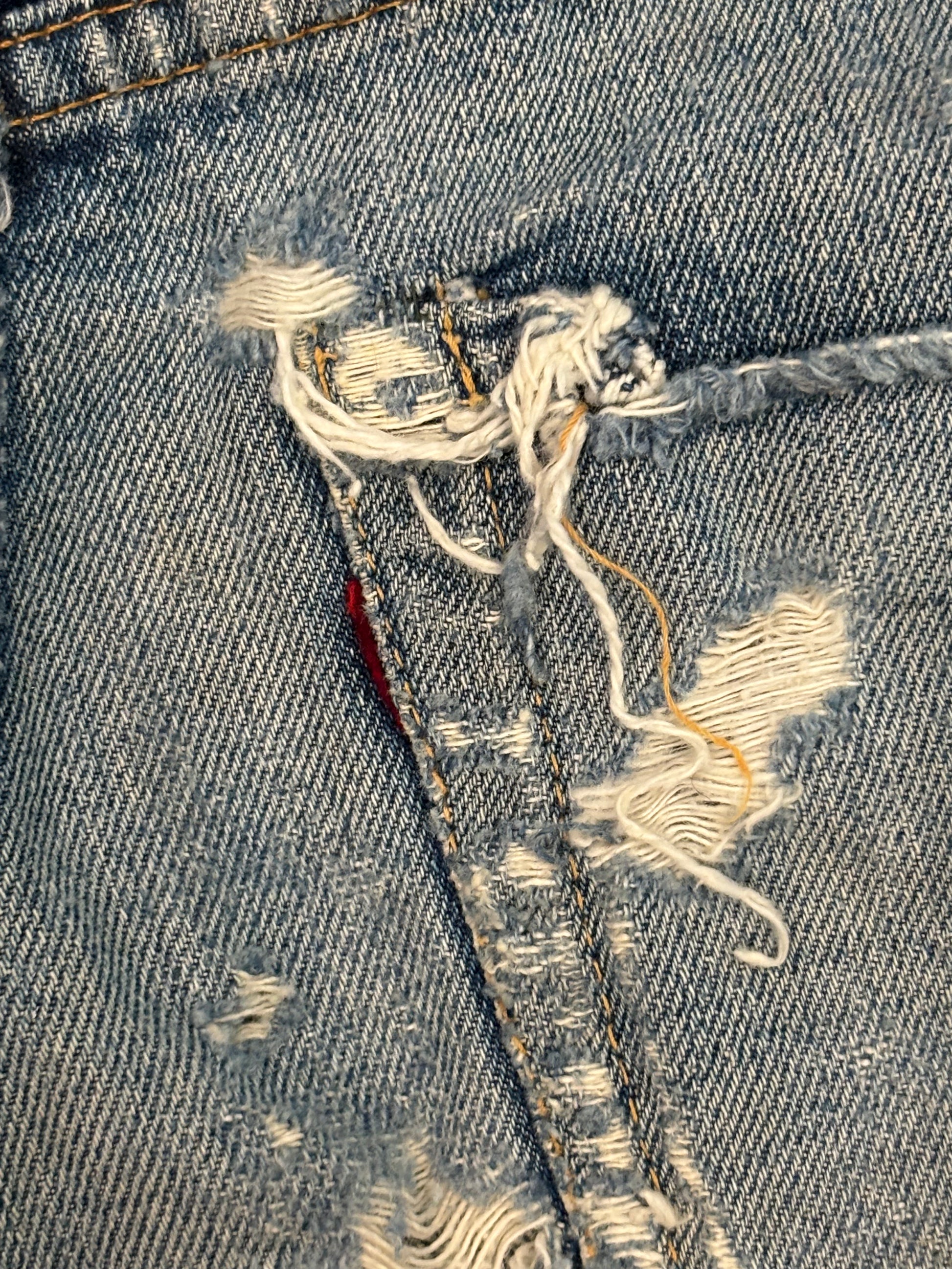 60s Vintage Levis 501 Selvedge Jean Shorts 28"