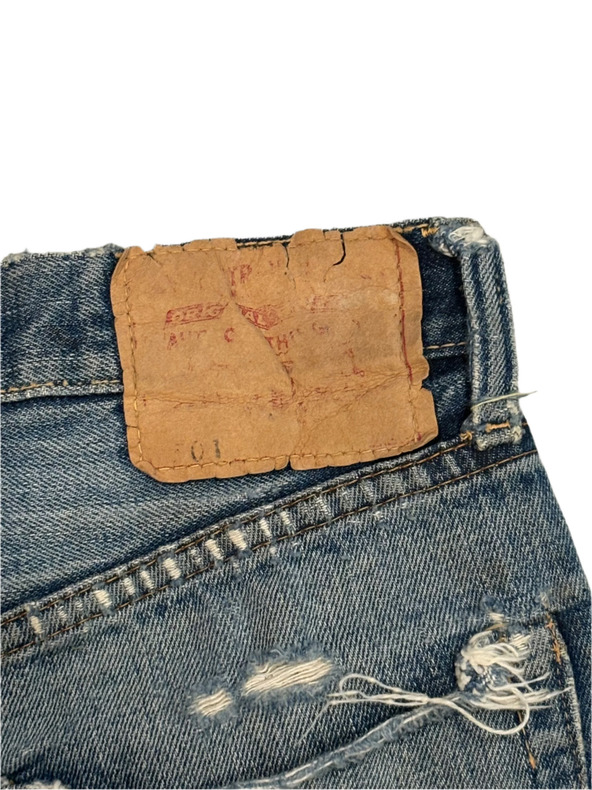 60s Vintage Levis 501 Selvedge Jean Shorts 28"