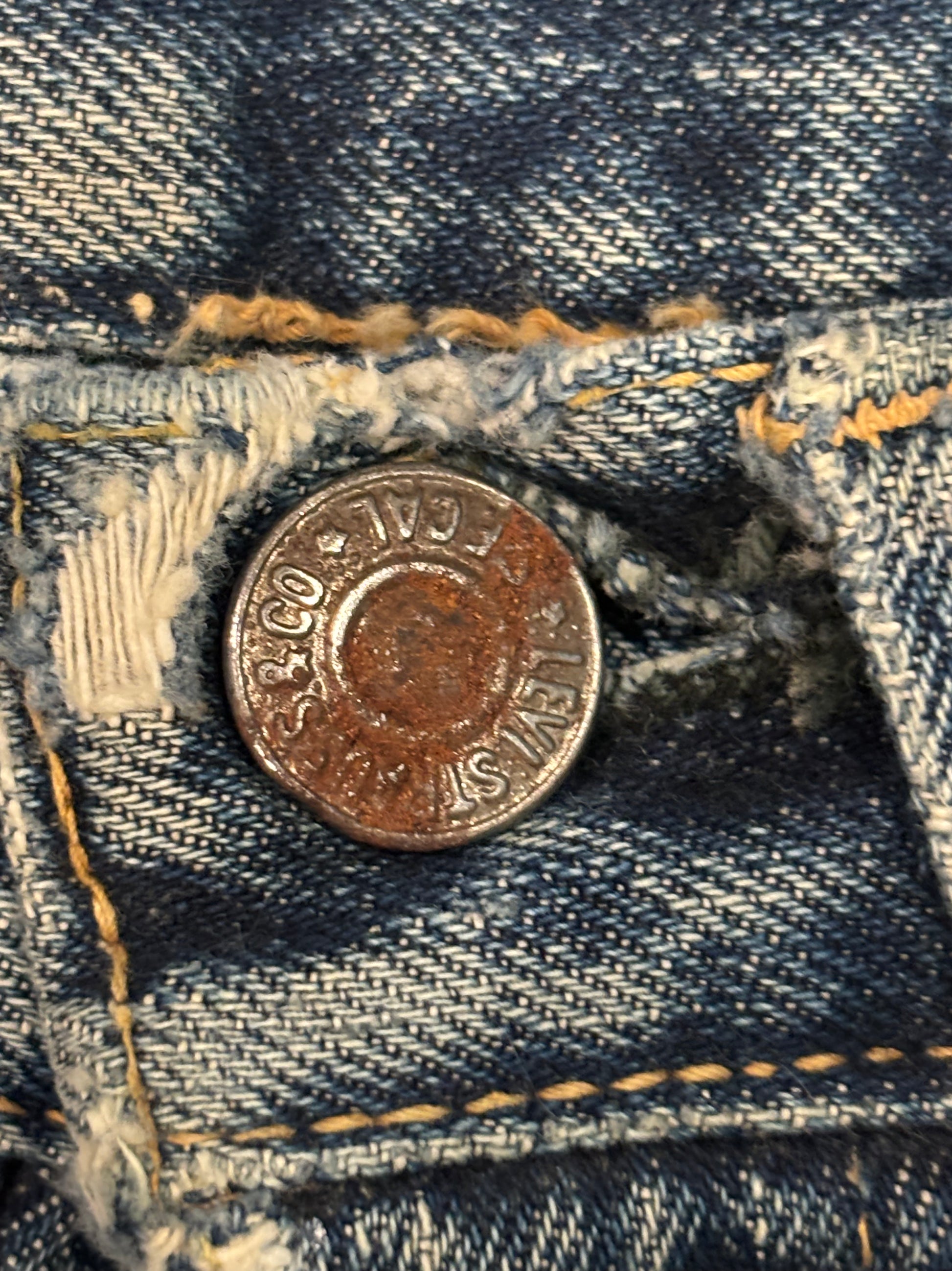 60s Vintage Levis 501 Selvedge Jean Shorts 28"