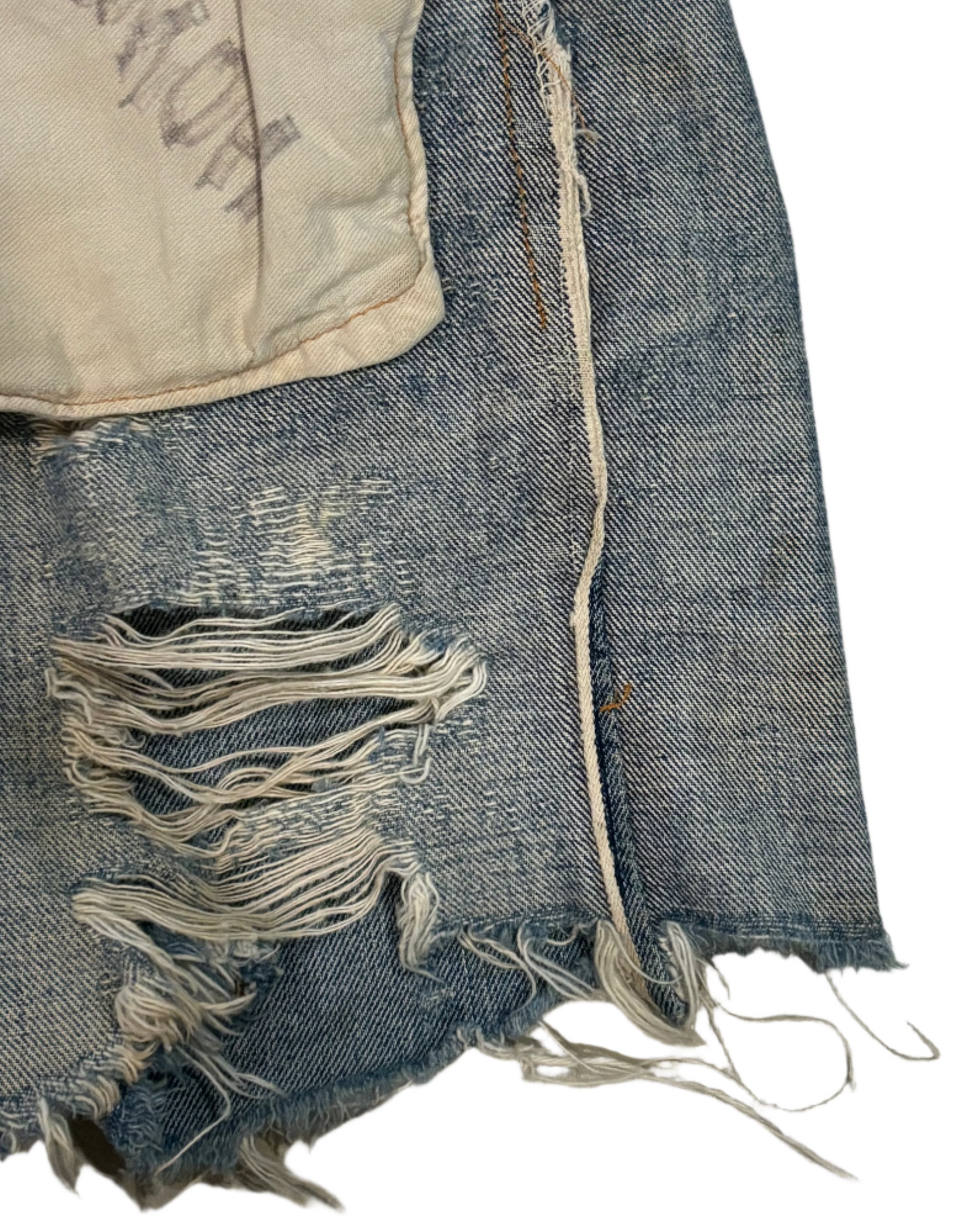 60s Vintage Levis 501 Selvedge Jean Shorts 28"