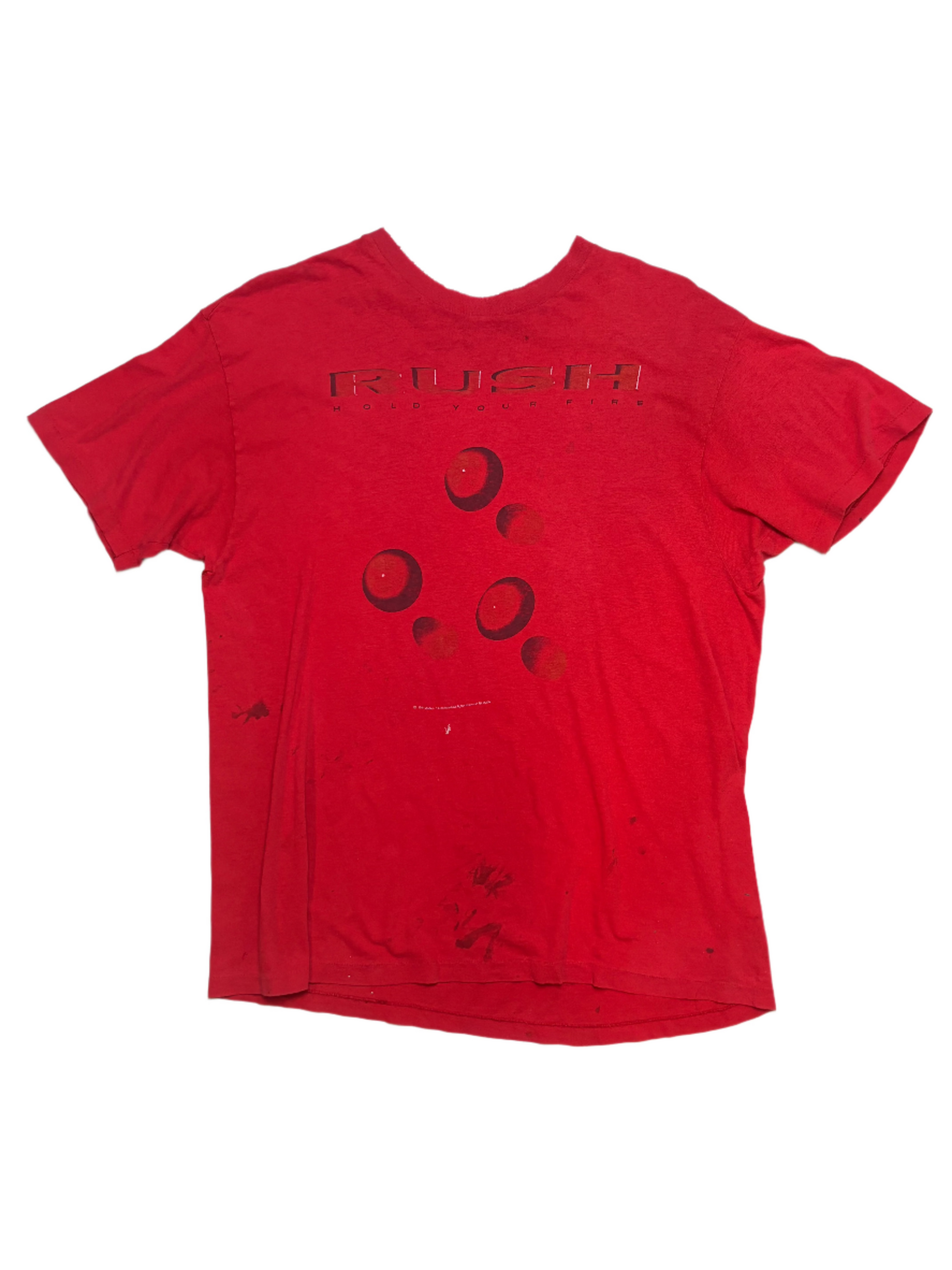 1987 Vintage Red Rush "Hold Your Fire" T-Shirt - MED