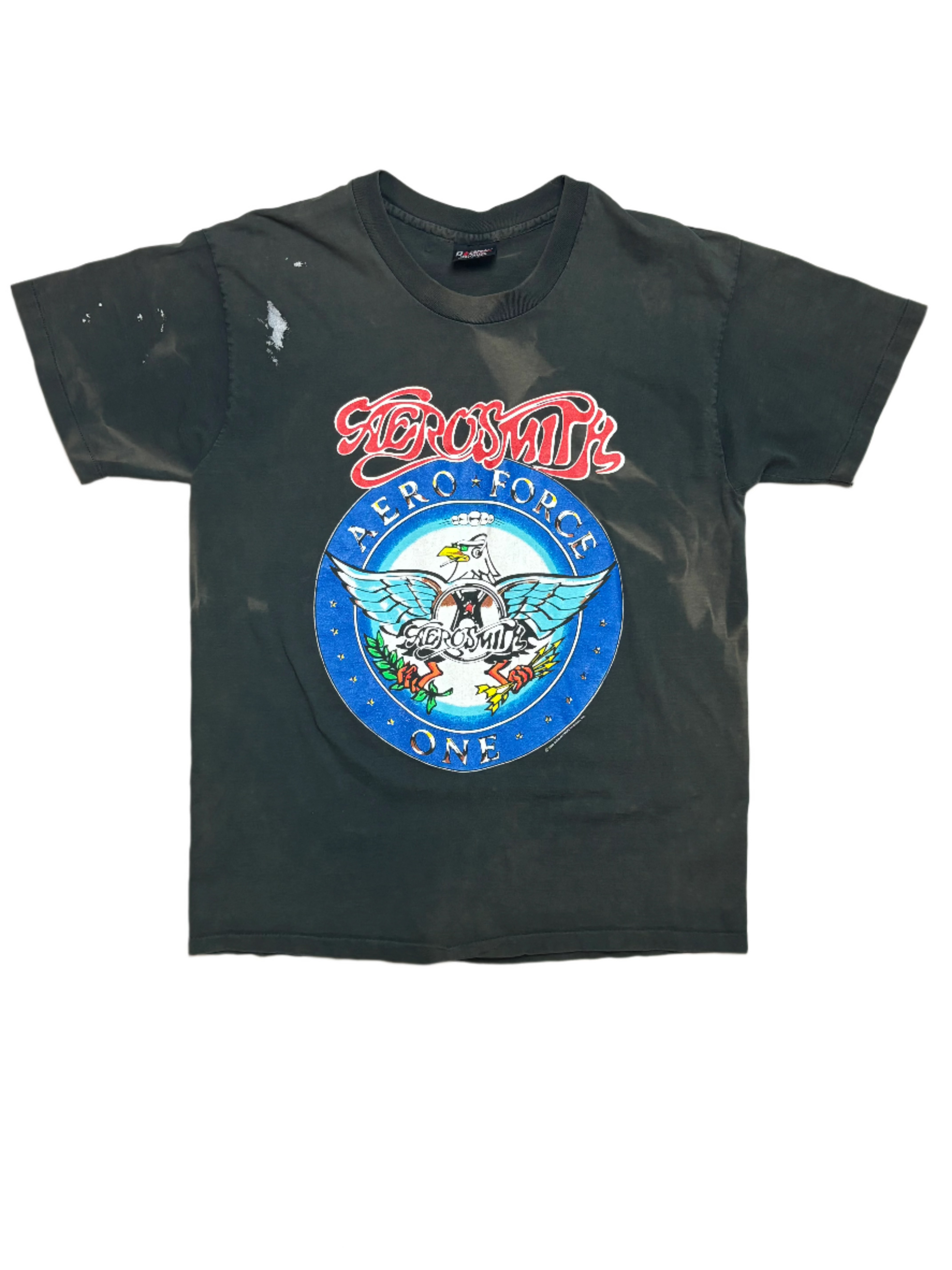 1993 Vintage Black Aerosmith "Aero Force One" T-Shirt - MED