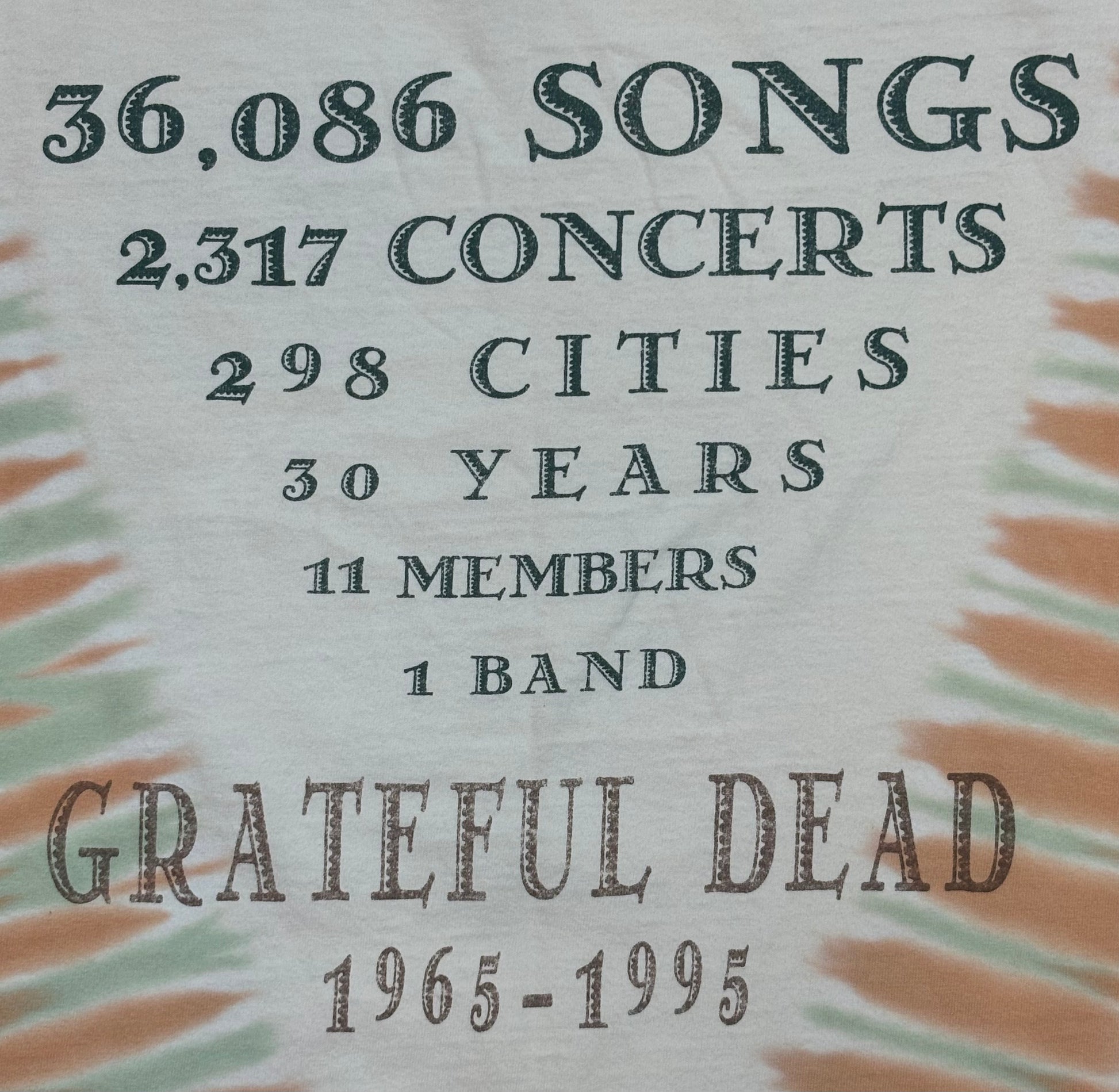 1996 Vintage Grateful Dead Beige Tie-Dye T-Shirt - LRG