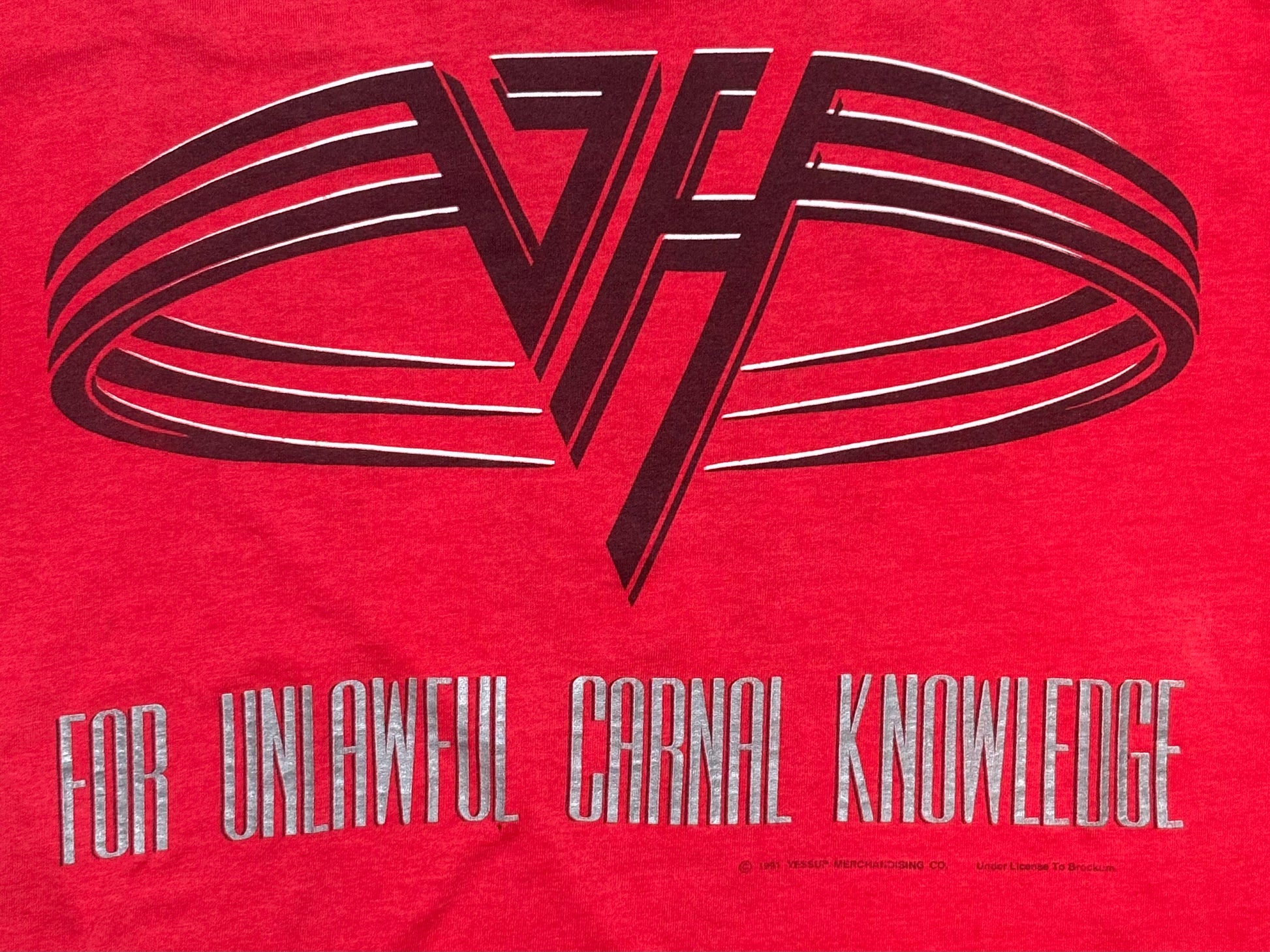 1991 Vintage Red Van Halen "Carnal Knowledge" T-Shirt - LRG