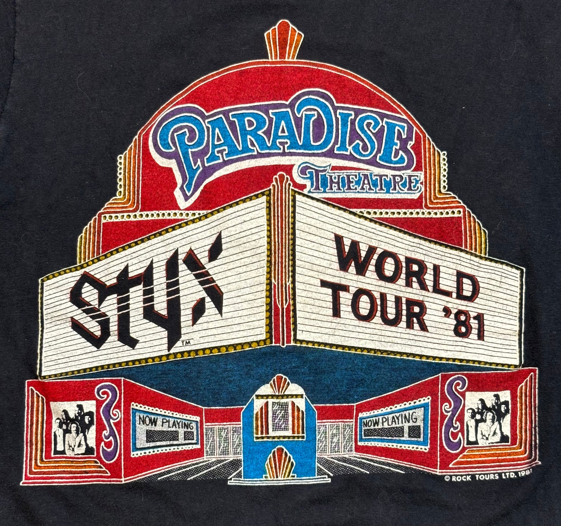 1981 Vintage Navy Styx "World Tour '81" T-Shirt - XS