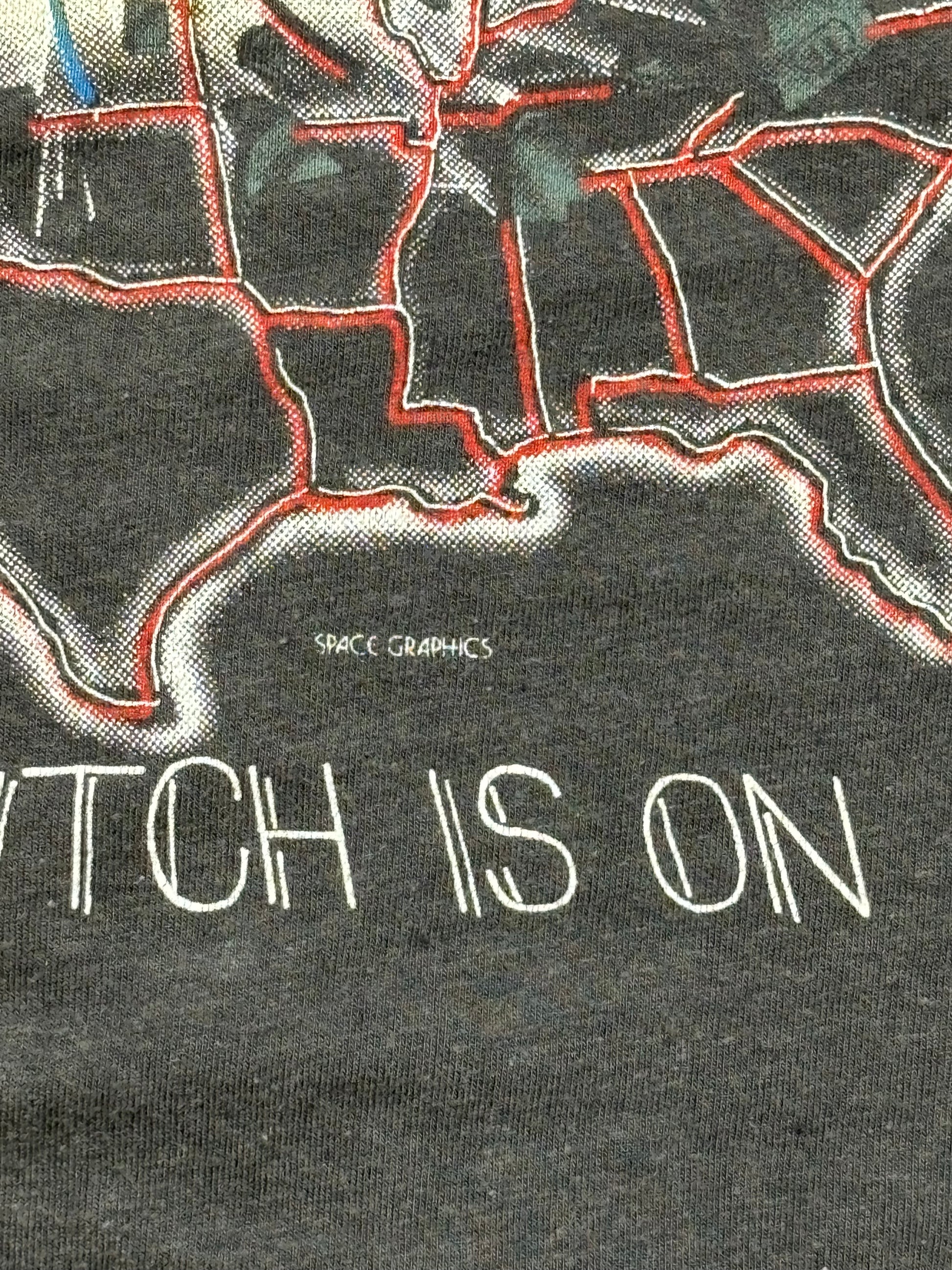 1983 Vintage Black AC DC "Flick of the Switch" T-Shirt - MED