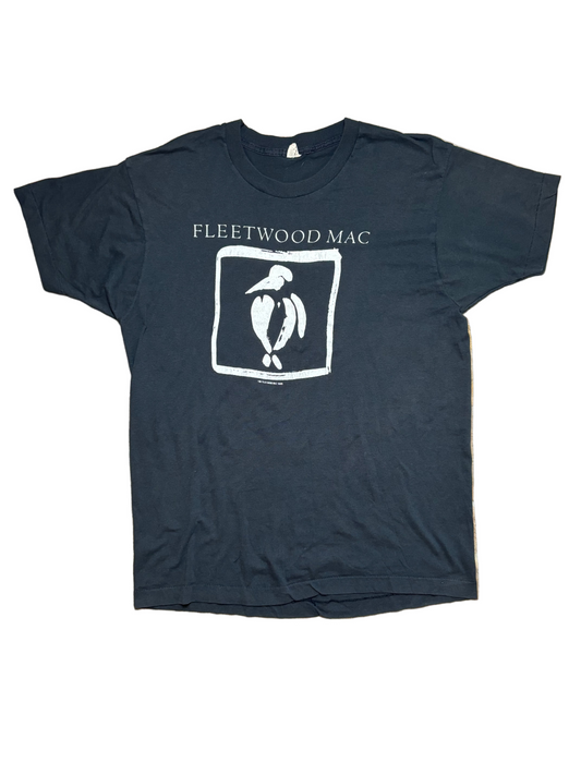 1987 Vintage Black Fleetwood Mac "The Mac is Back" T-Shirt - MED