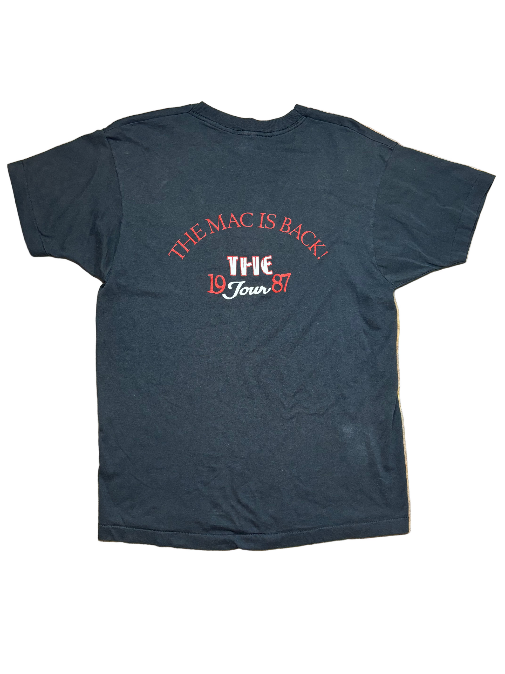 1987 Vintage Black Fleetwood Mac "The Mac is Back" T-Shirt - MED