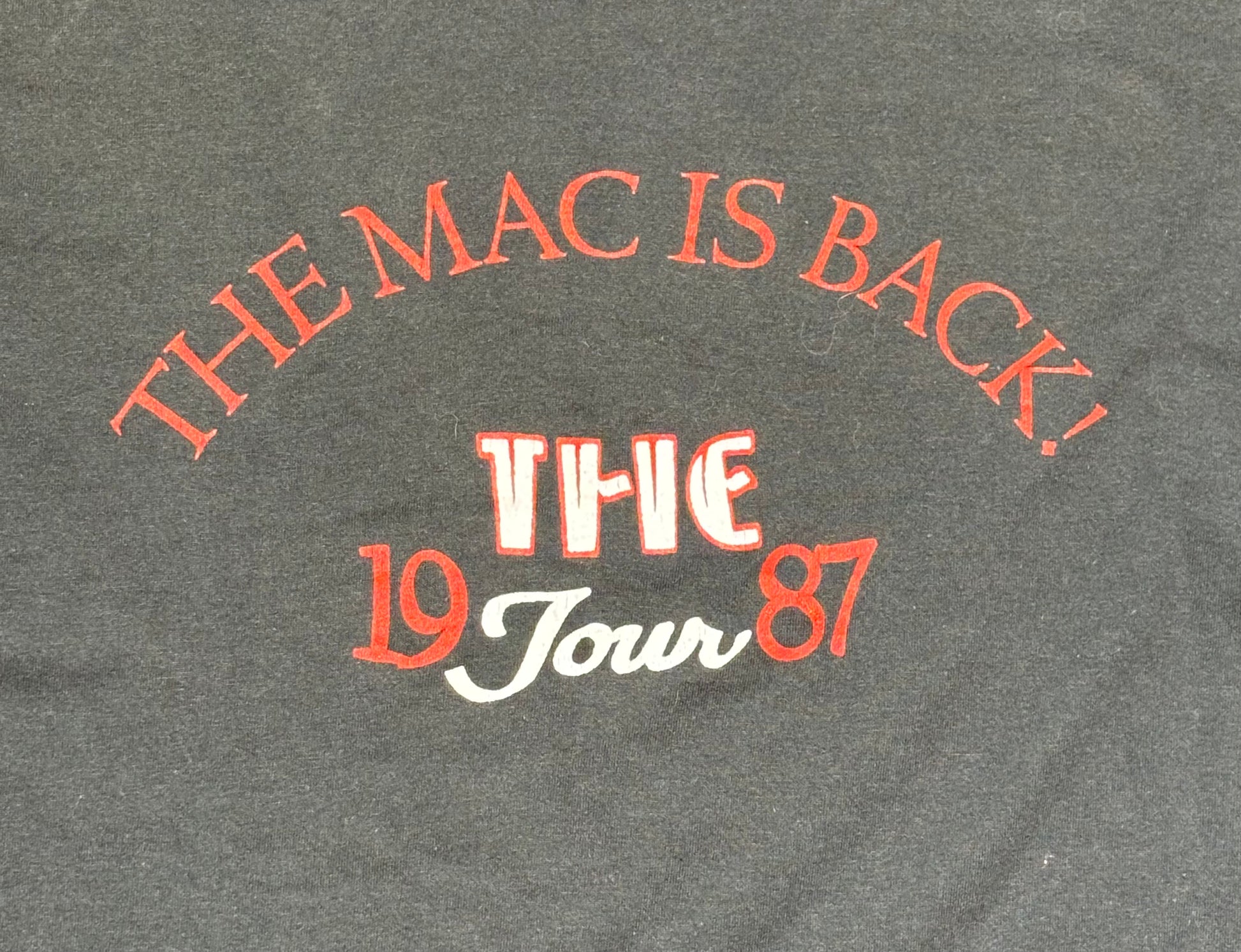 1987 Vintage Black Fleetwood Mac "The Mac is Back" T-Shirt - MED
