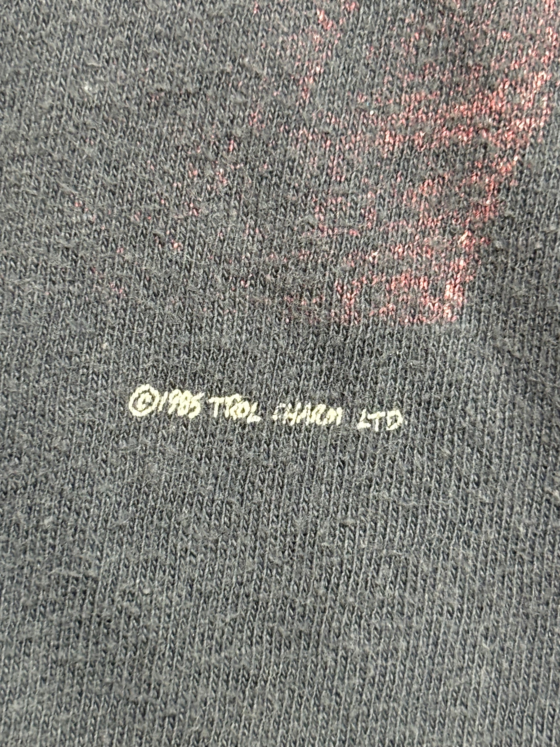 1985 Vintage Black Robert Plant "World Tour" T-Shirt - SML