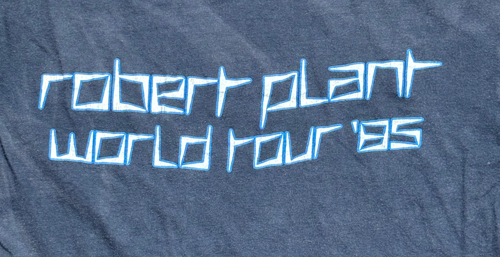 1985 Vintage Black Robert Plant "World Tour" T-Shirt - SML