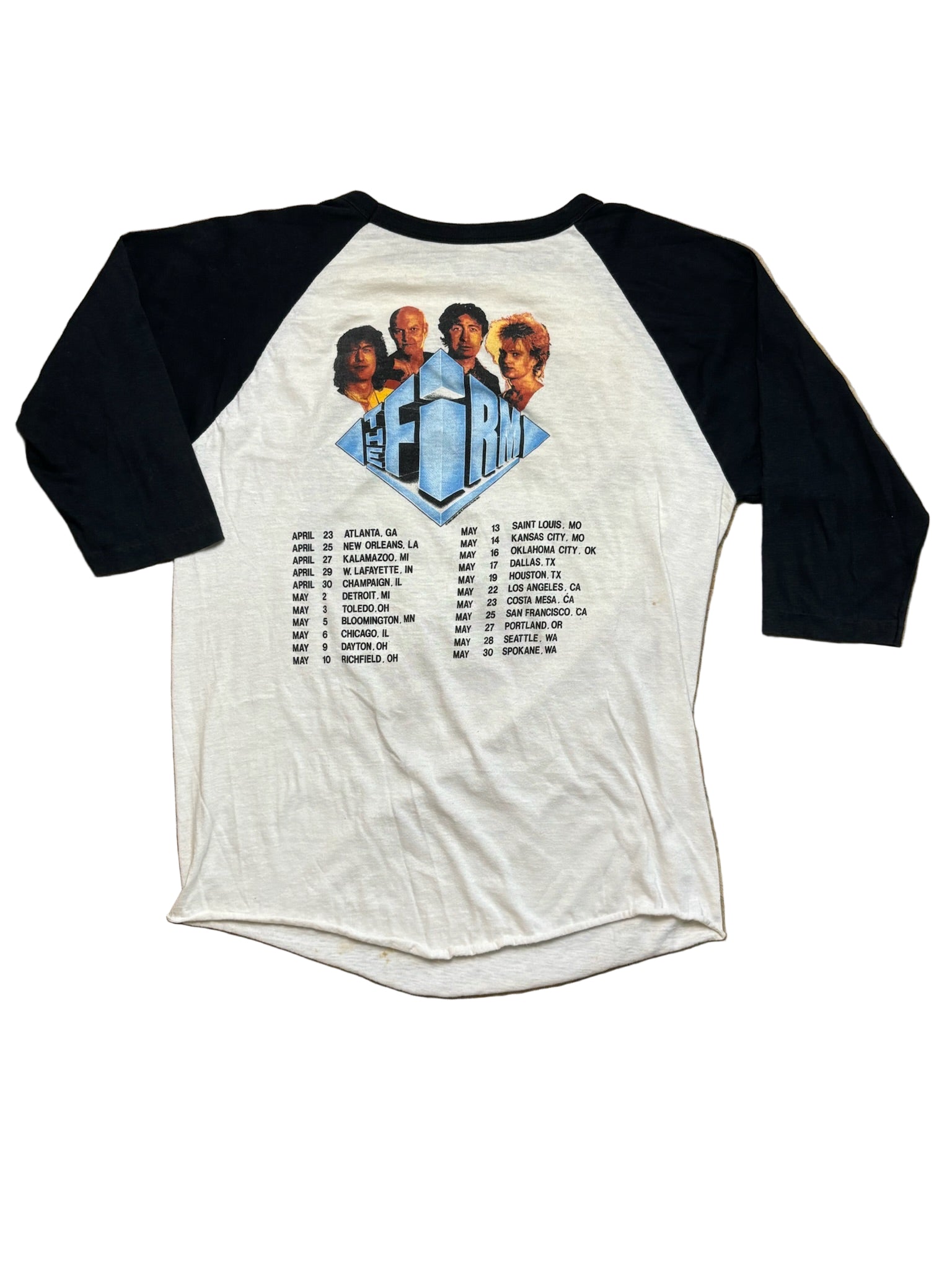 1986 Vintage White/Black The Firm "All Kings Horses" Raglan T-Shirt - MED