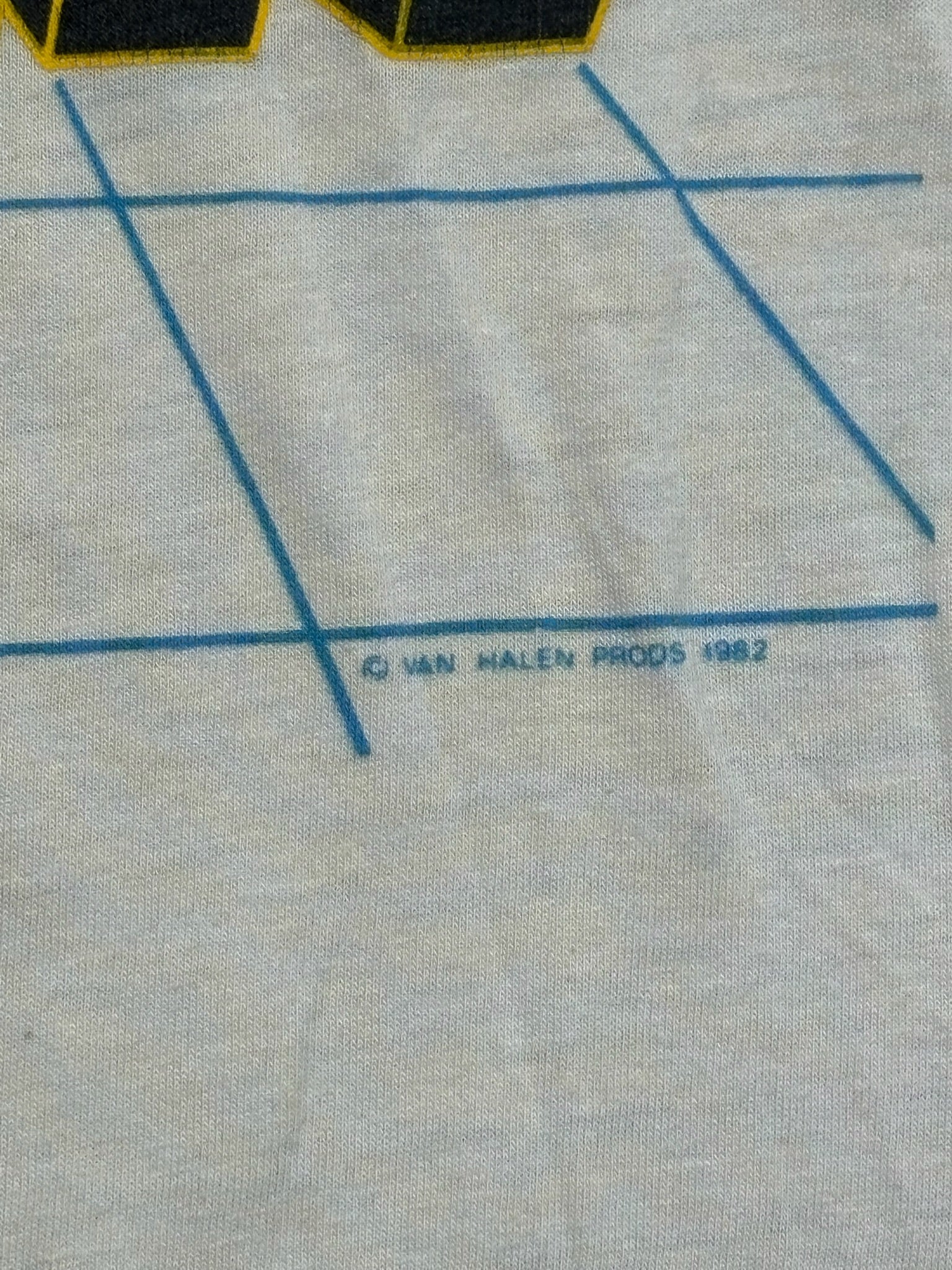 1982 Vintage White/Black Van Halen "Live Lion" Raglan T-Shirt - MED