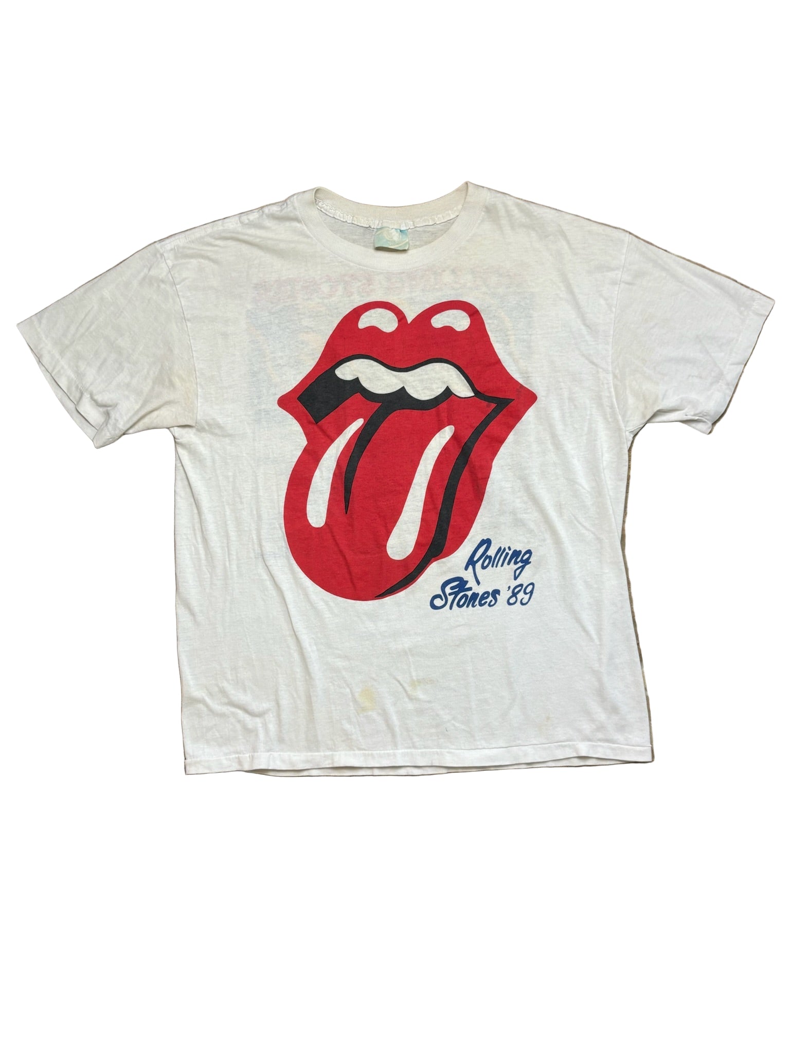 1989 Vintage White Rolling Stones "Steel Wheels Tour" T-Shirt - LRG