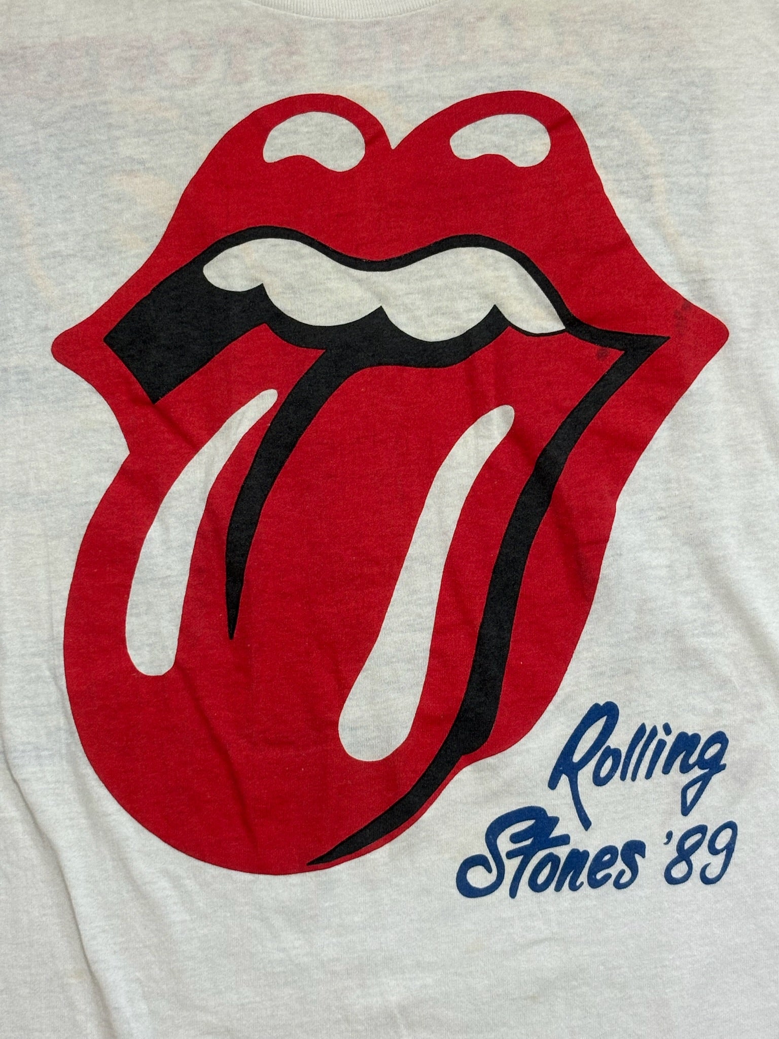 1989 Vintage White Rolling Stones "Steel Wheels Tour" T-Shirt - LRG
