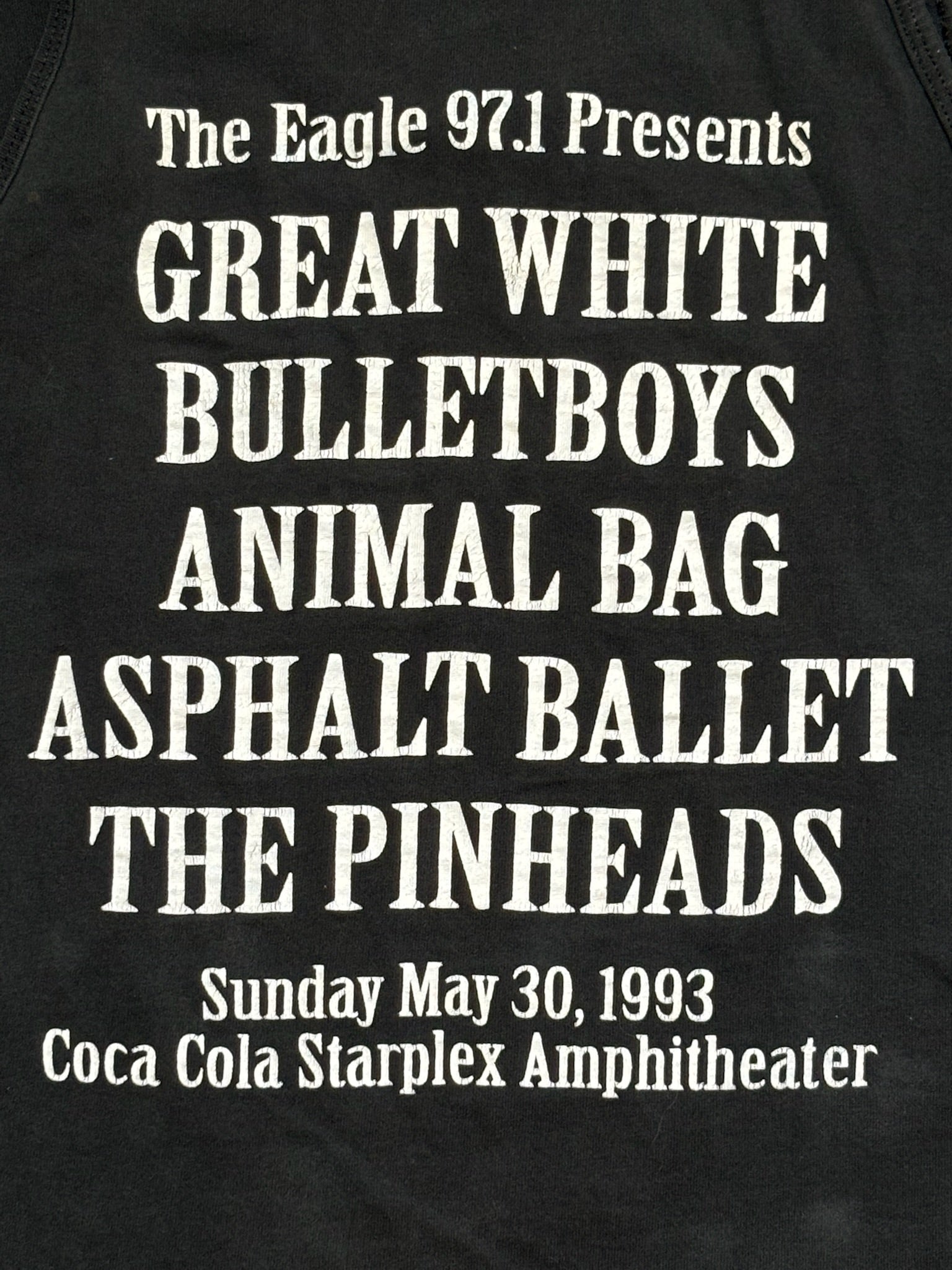 1993 Vintage Black Eagle Fest 97.1 Presents Muscle Tank T-Shirt - XL