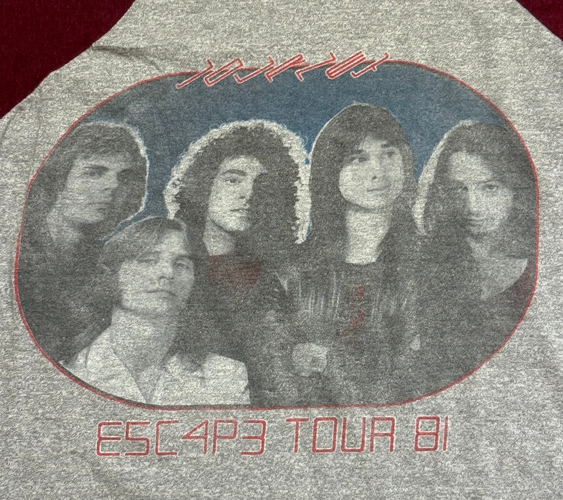 1981 Vintage Grey/Maroon Journey "Escape Tour" Raglan T-Shirt - LRG