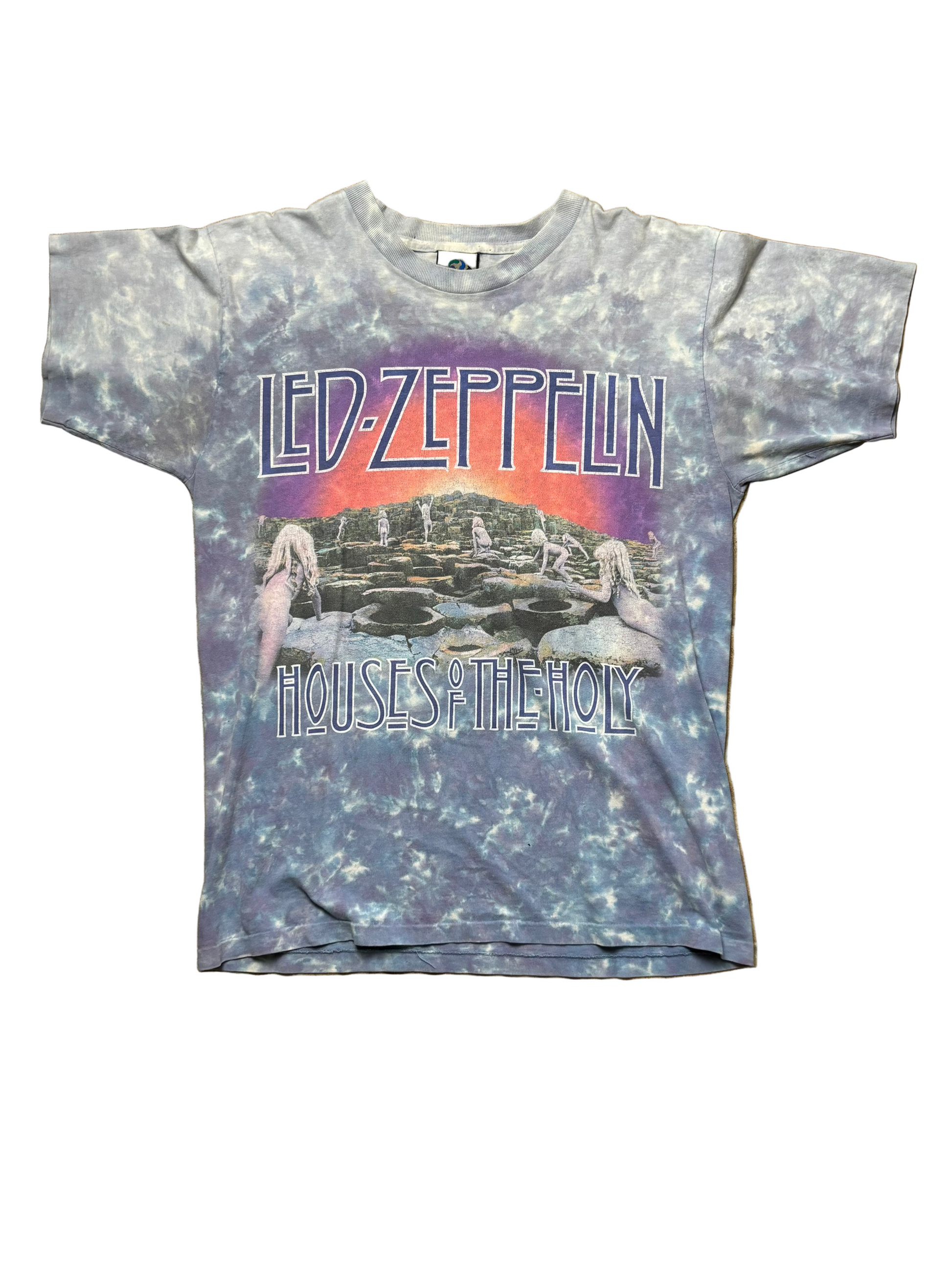 2002 Vintage Tie Dye Led Zeppelin "Houses of the Holy" T-Shirt - MED