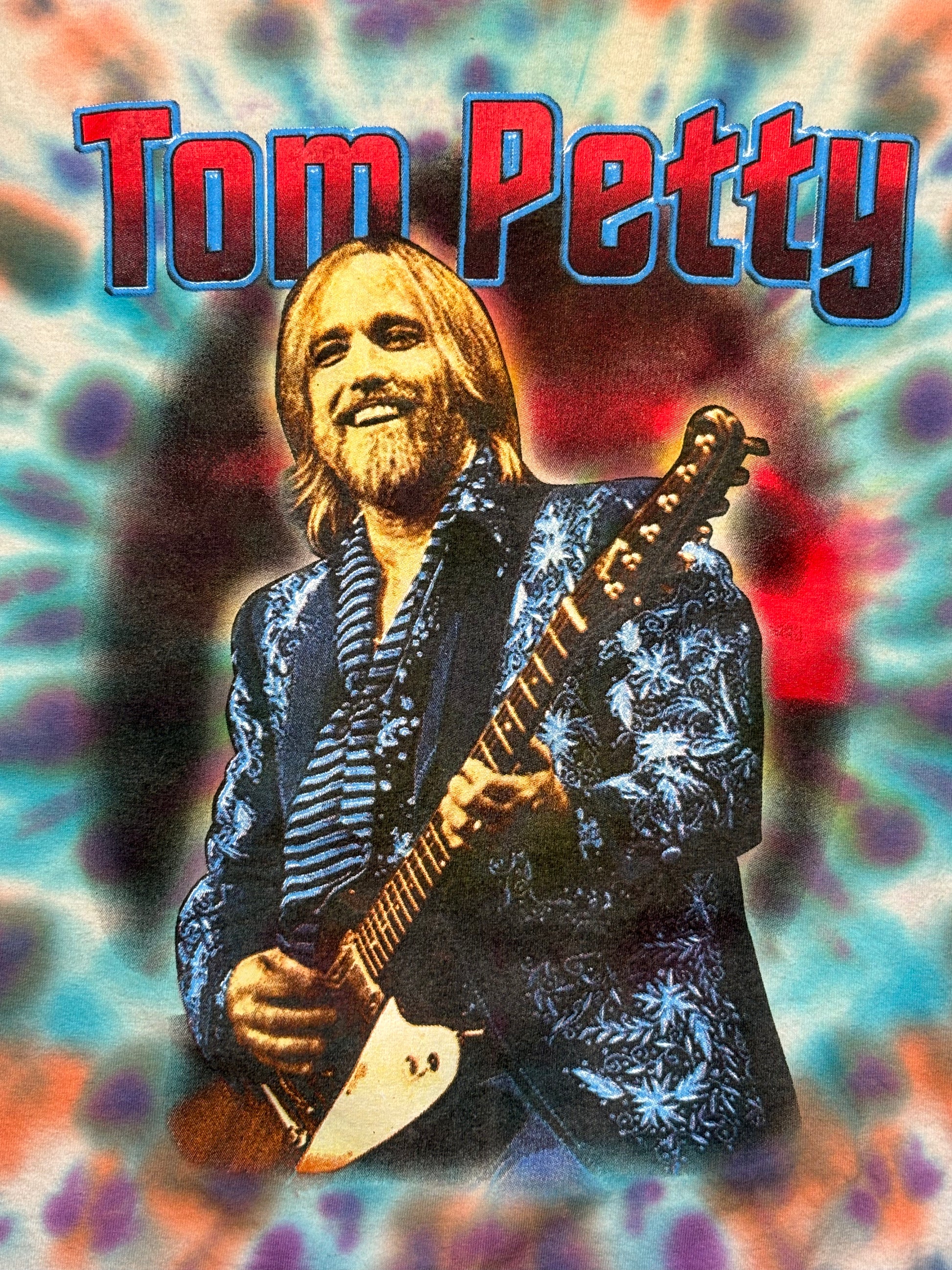 2002 Vintage Tie-Dye Tom Petty Heart Breakers Tour T-Shirt - XL
