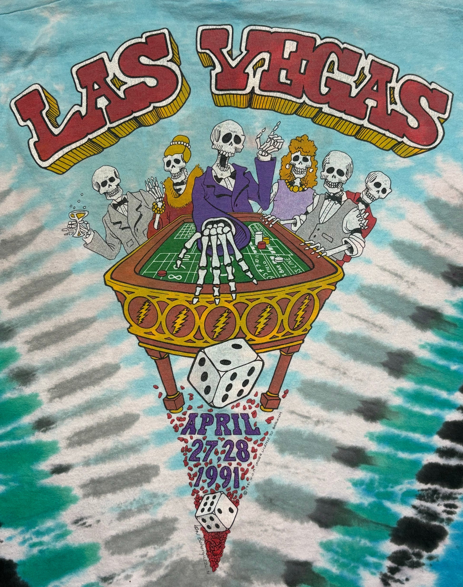 1991 Vintage Tie-Dye Grateful Dead Las Vegas T-Shirt - LRG