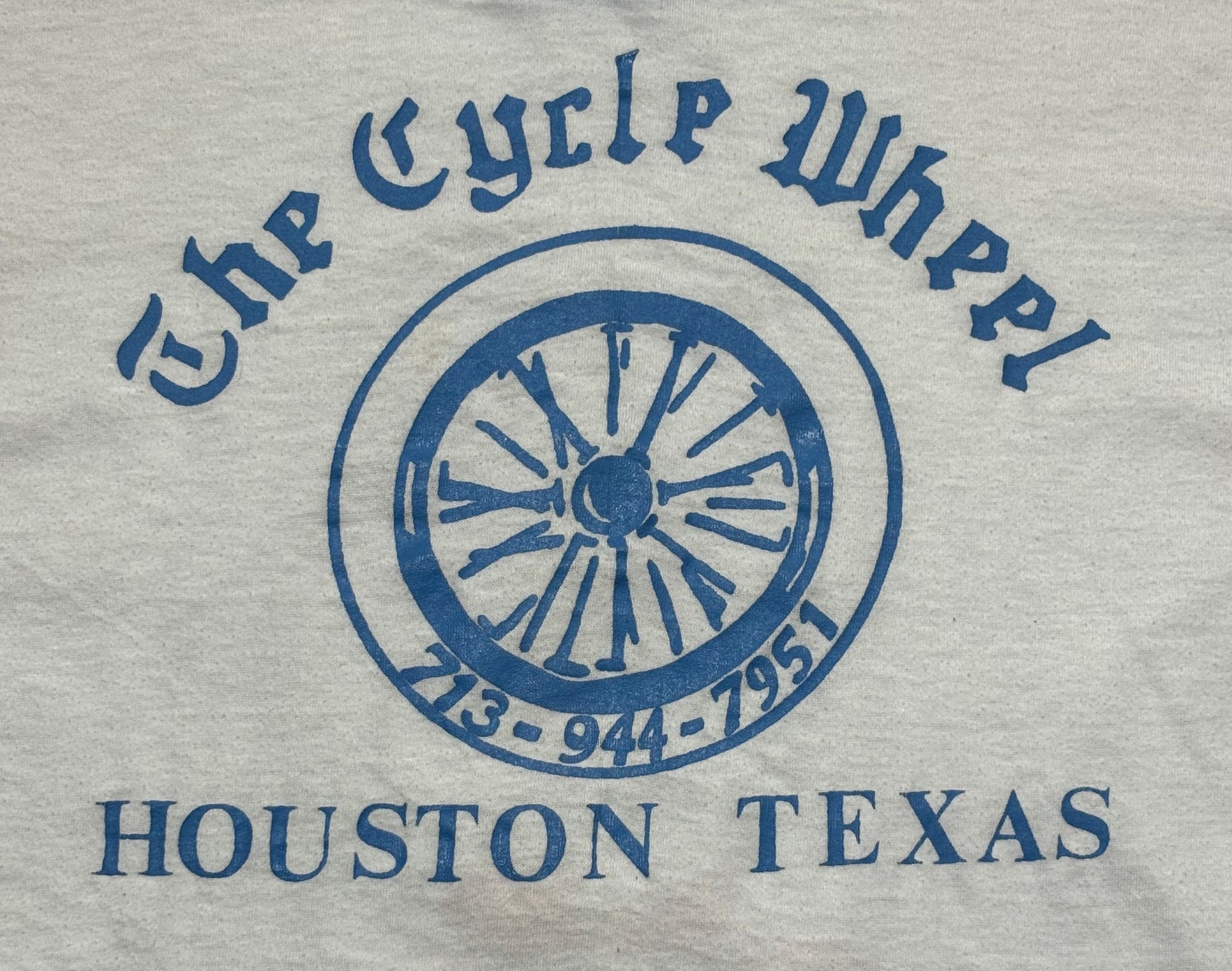 1980's Vintage White/Baby Blue Norton Motorhead HTX Ringer T-Shirt - SML