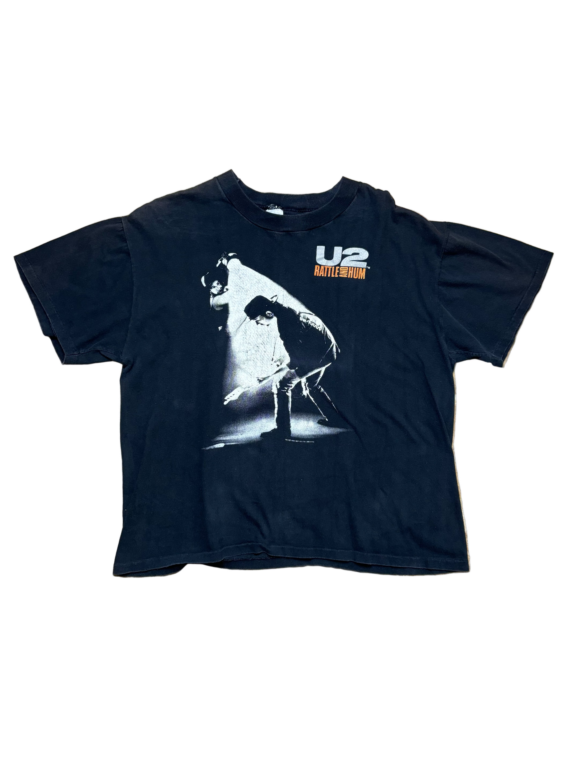 1988 Vintage Black U2 "Rattle and Hum" T-Shirt - XL