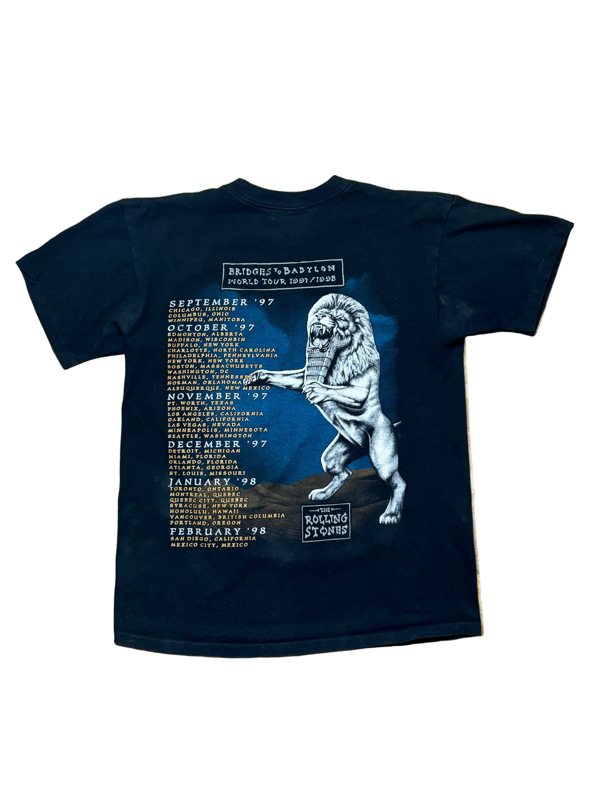 1997 Vintage Black Rolling Stones "Bridges to Babylon" T-Shirt - LRG