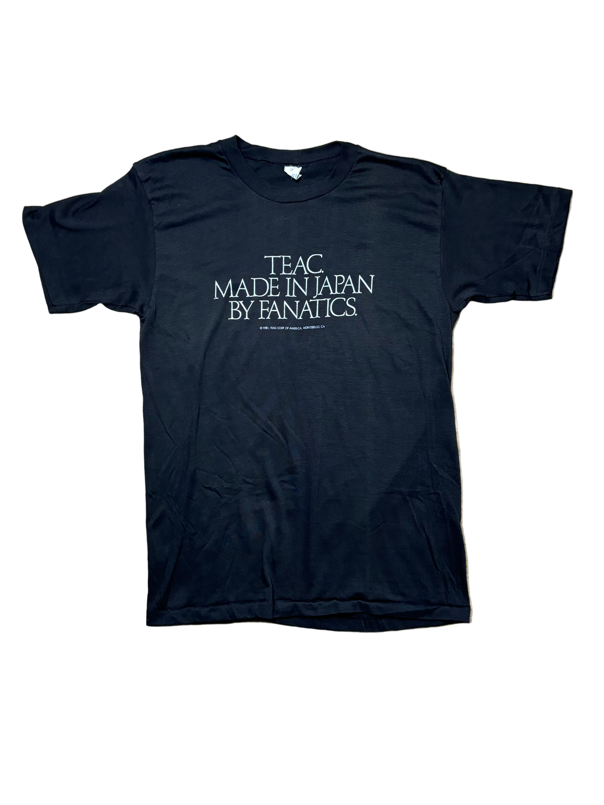 1981 Vintage Black TEAC Made in Japan by Fanatics T-Shirt - SML