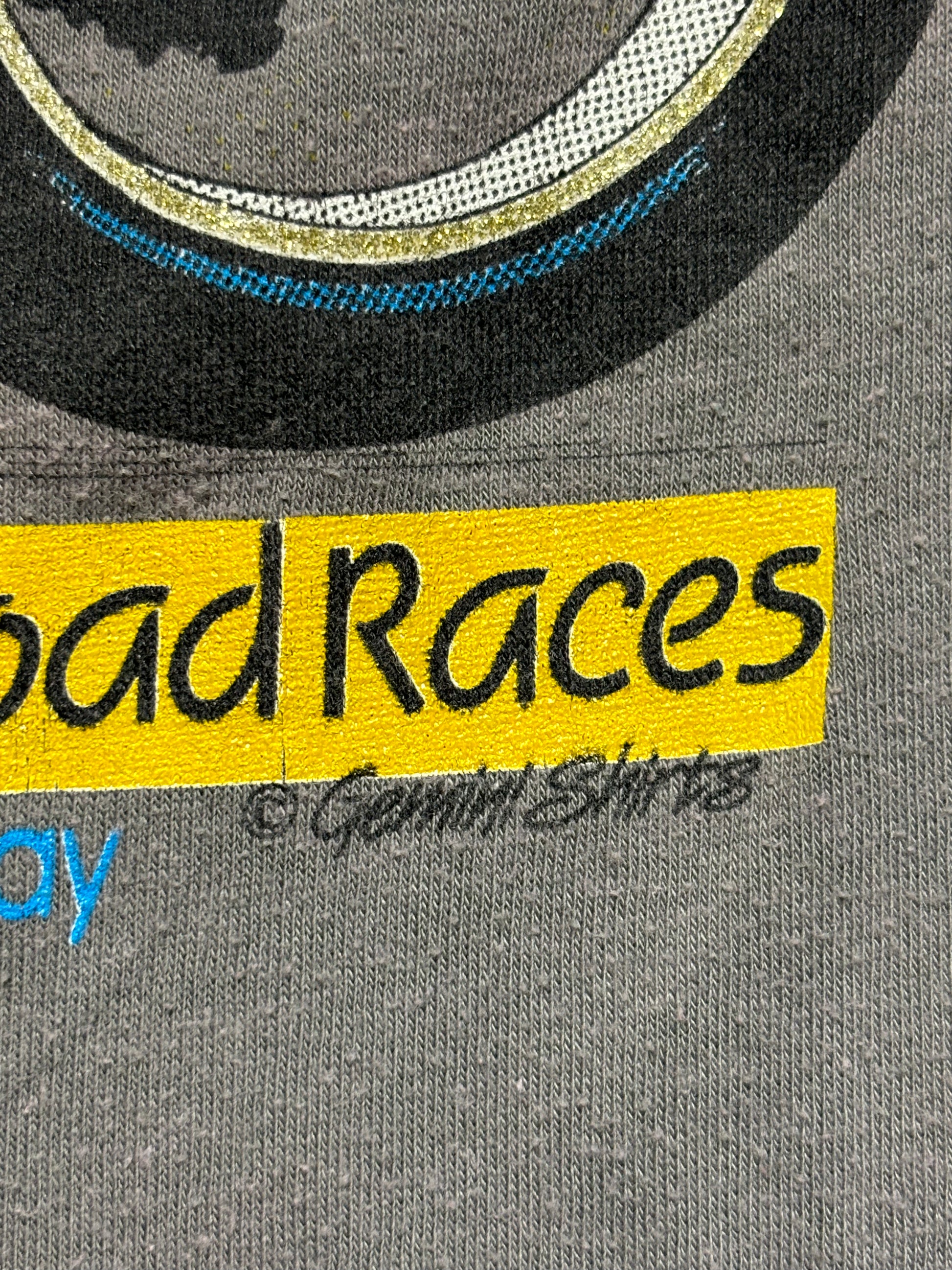 1989 Vintage Grey Loudon Motorcycle Classics Road Racing T-Shirt - SML
