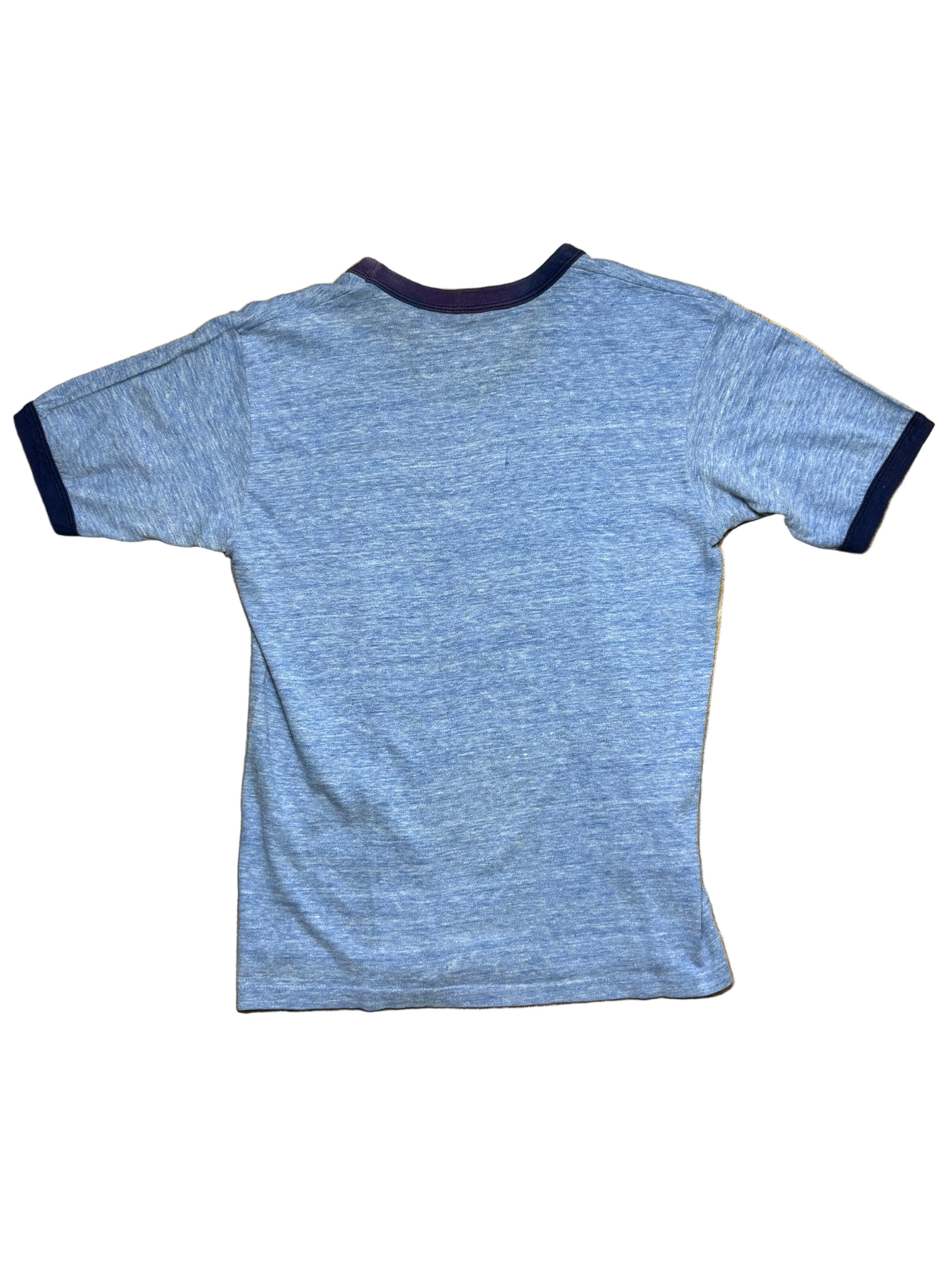 1980s Vintage Blue Old MacDonalds Norwalk Connecticut Ringer T-Shirt - XS