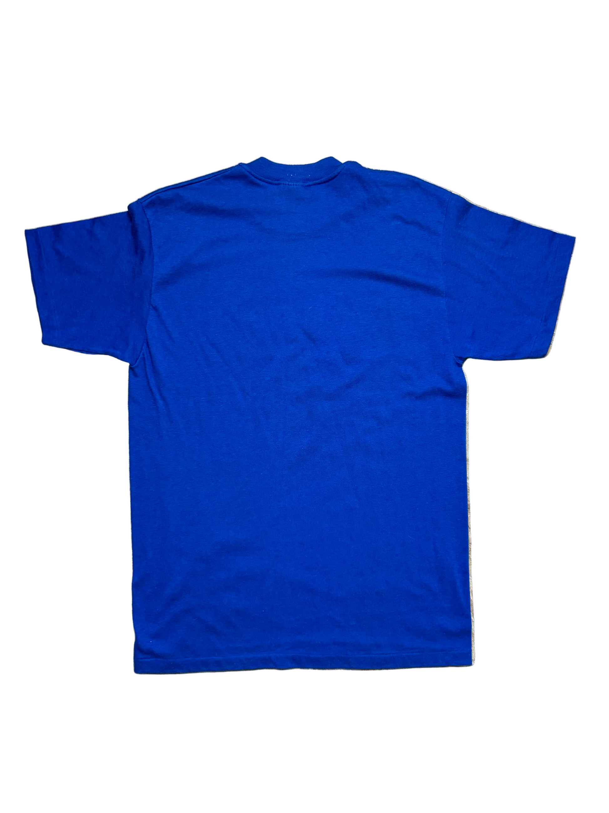 1980s Vintage Blue S.P.Y.S Likes Us T-Shirt - SML