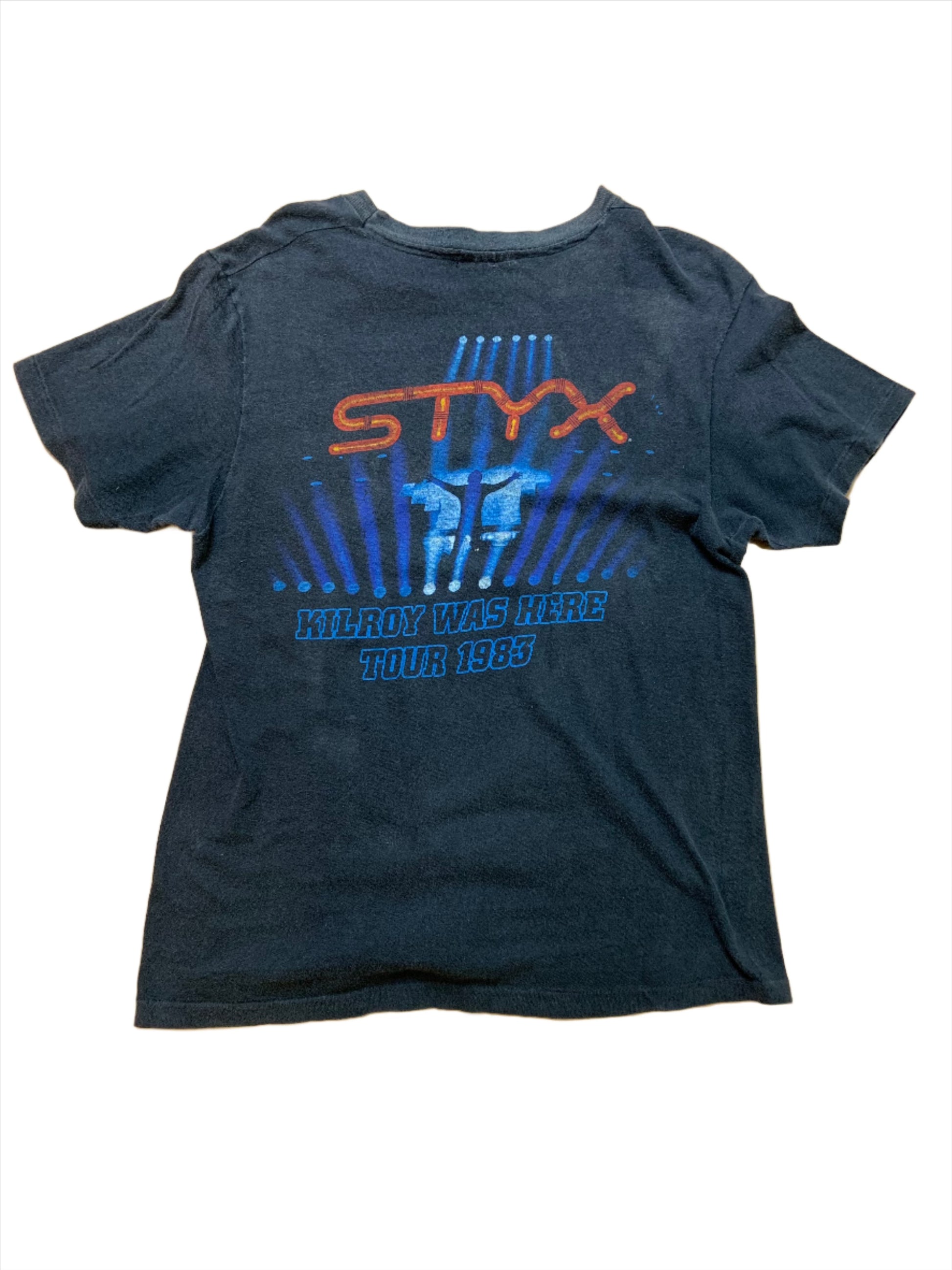 83' Vintage Styx "Kilroy Was Here" Tour Black T-Shirt - XS