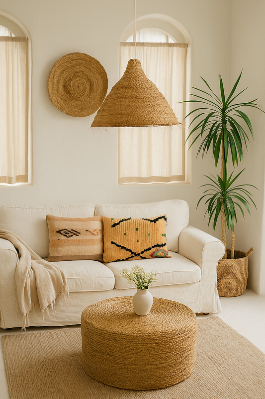 Moroccan Wool Peach Tapestry Pillowcase 1.79' x 1.29'