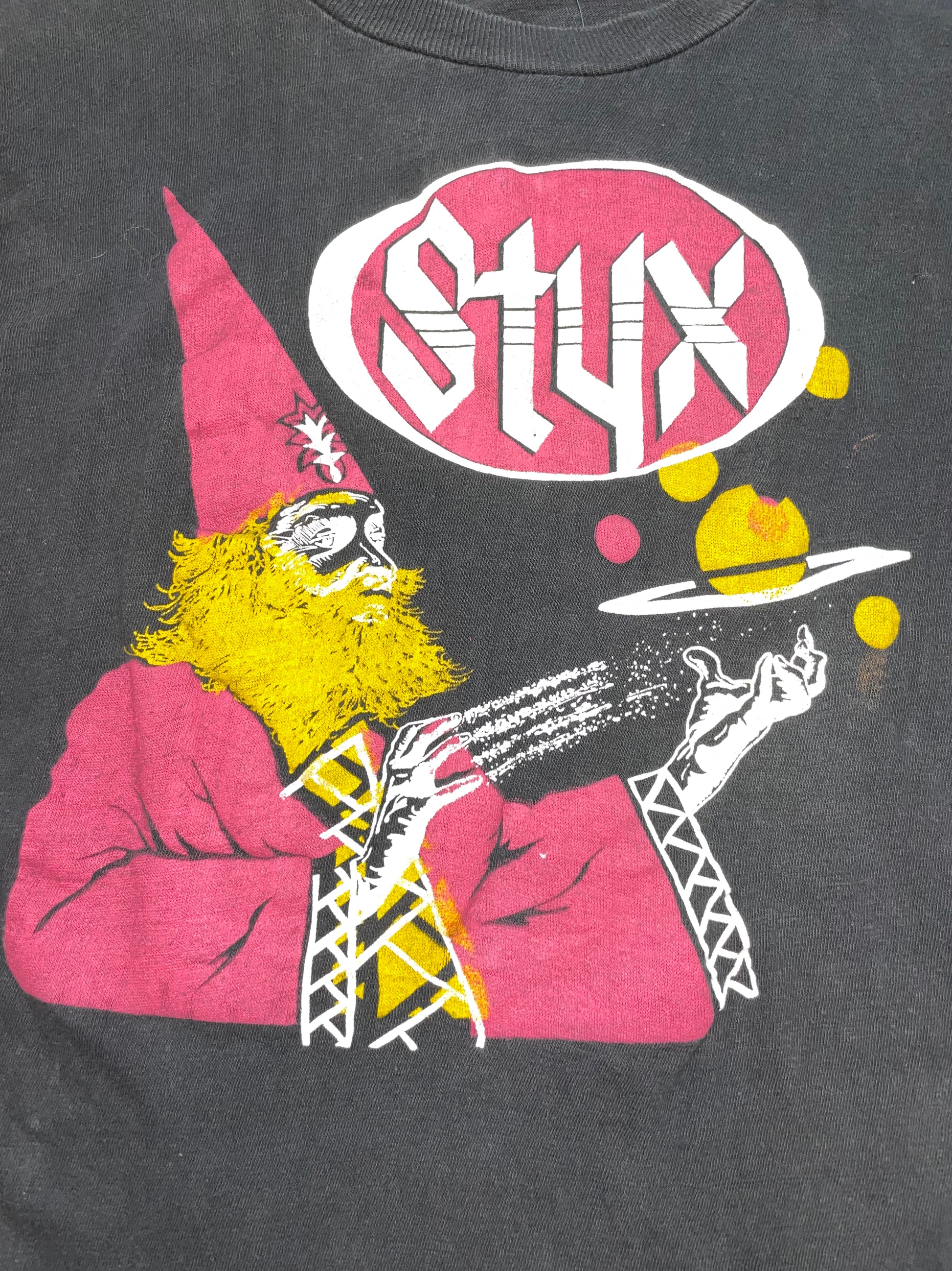 1970s Vintage Styx "Man of Miracles" Black Wm's T-Shirt - XS