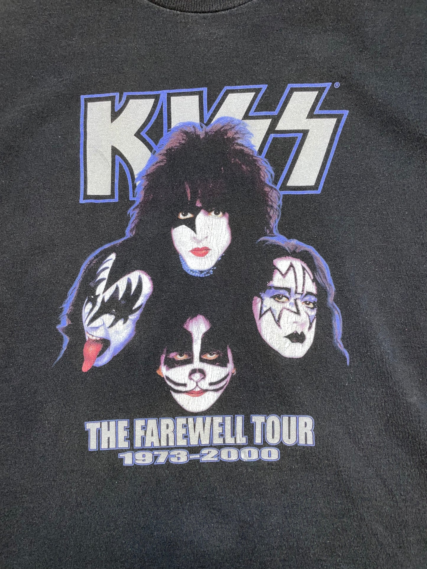 Vintage Y2K KISS Farewell Tour Black T-Shirt - XXS