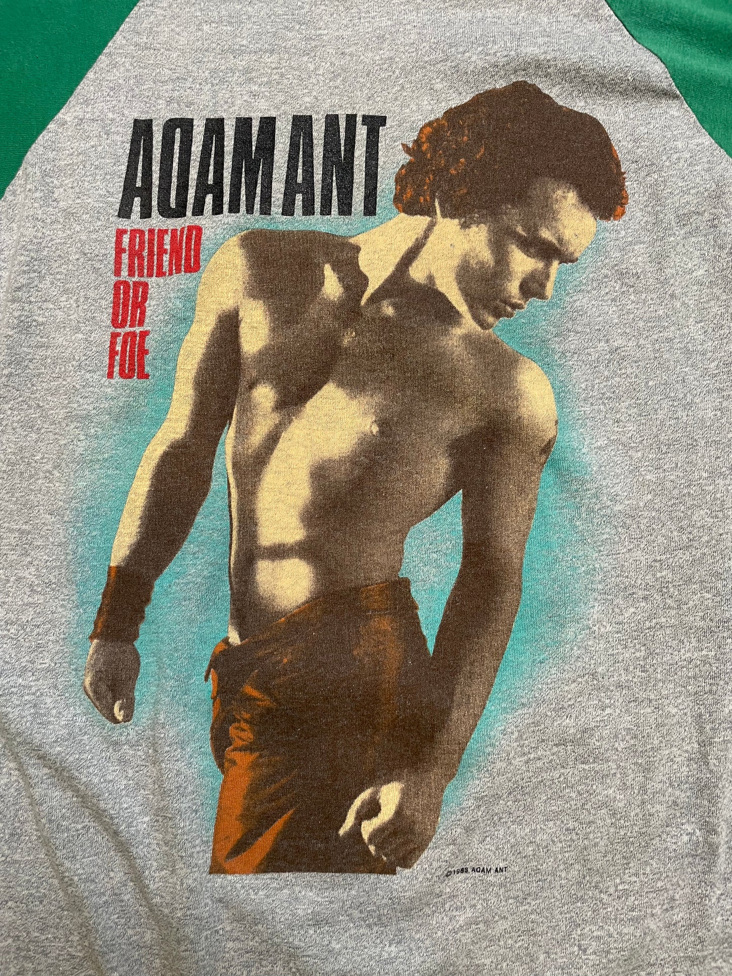 1983 Vintage Adam Ant "Friend or Foe" Raglan T-Shirt - XS