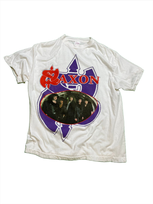 Vintage Saxon White with Red & Purple T-Shirt - LRG