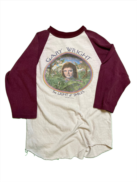 1977 Vintage Gary Wright "The Light of Smiles" Raglan T-Shirt - XS