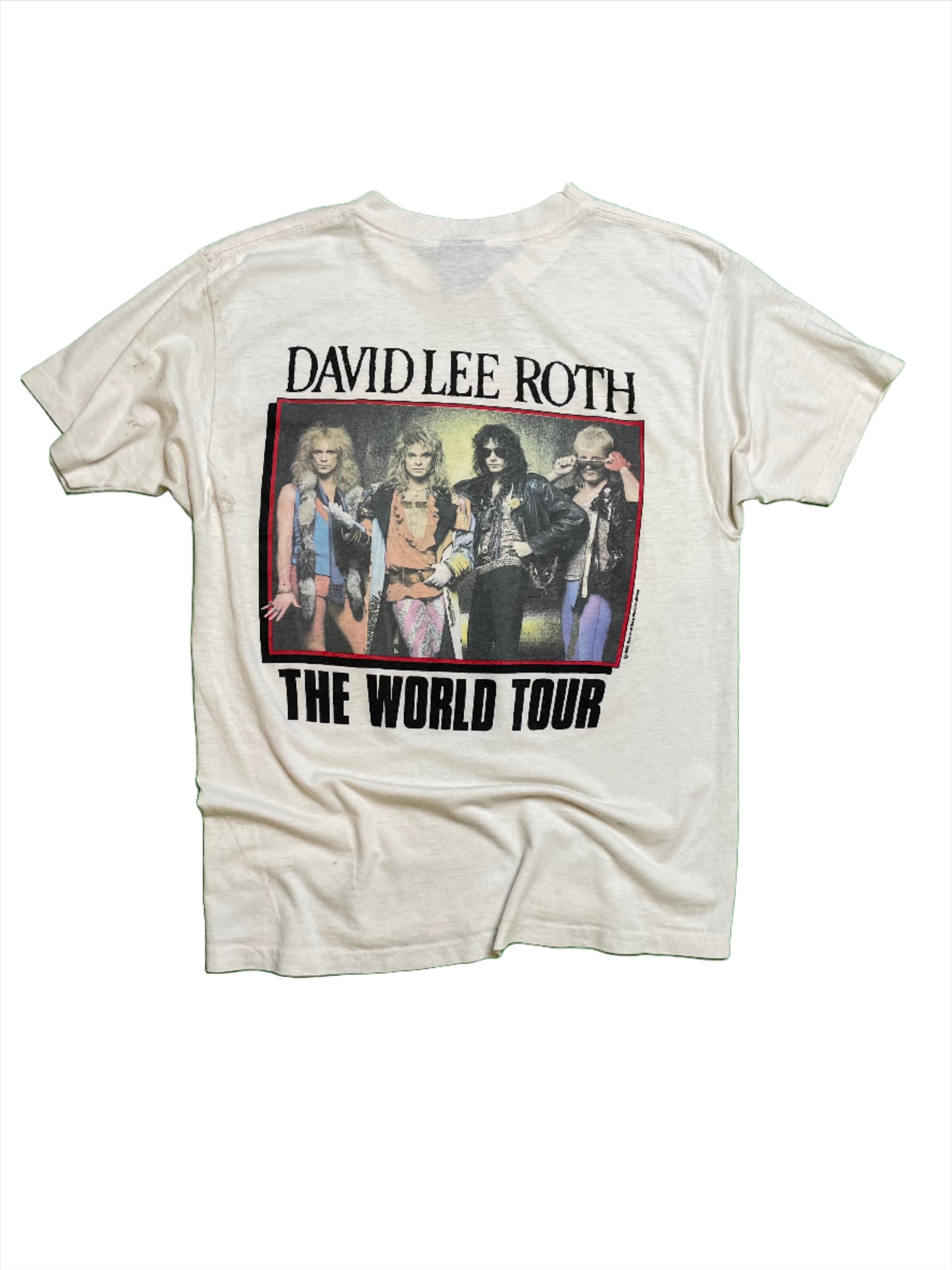 86' Vintage David Lee Roth "The World Tour" T-Shirt - XS