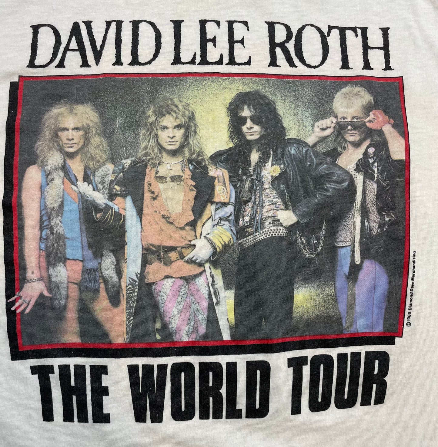 86' Vintage David Lee Roth "The World Tour" T-Shirt - XS