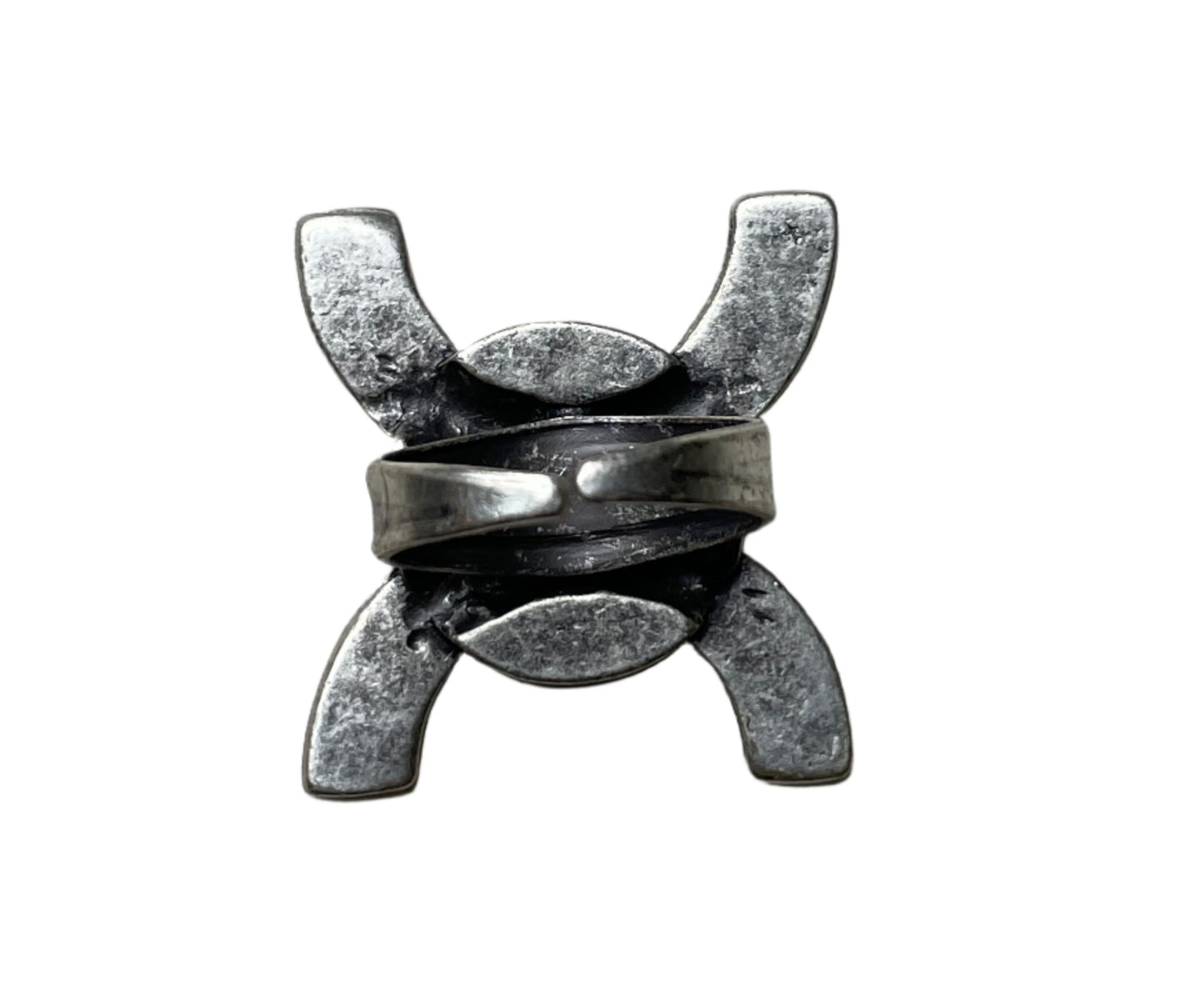 Brutalist Moroccan Joining Arch Ring Sz 8 1/2